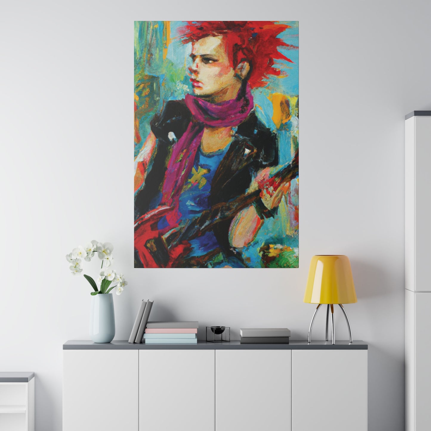 4638X - Rockstar Oil Painting Style Print | Poster | Home Decor | Wall Art | Music Art | Canvas