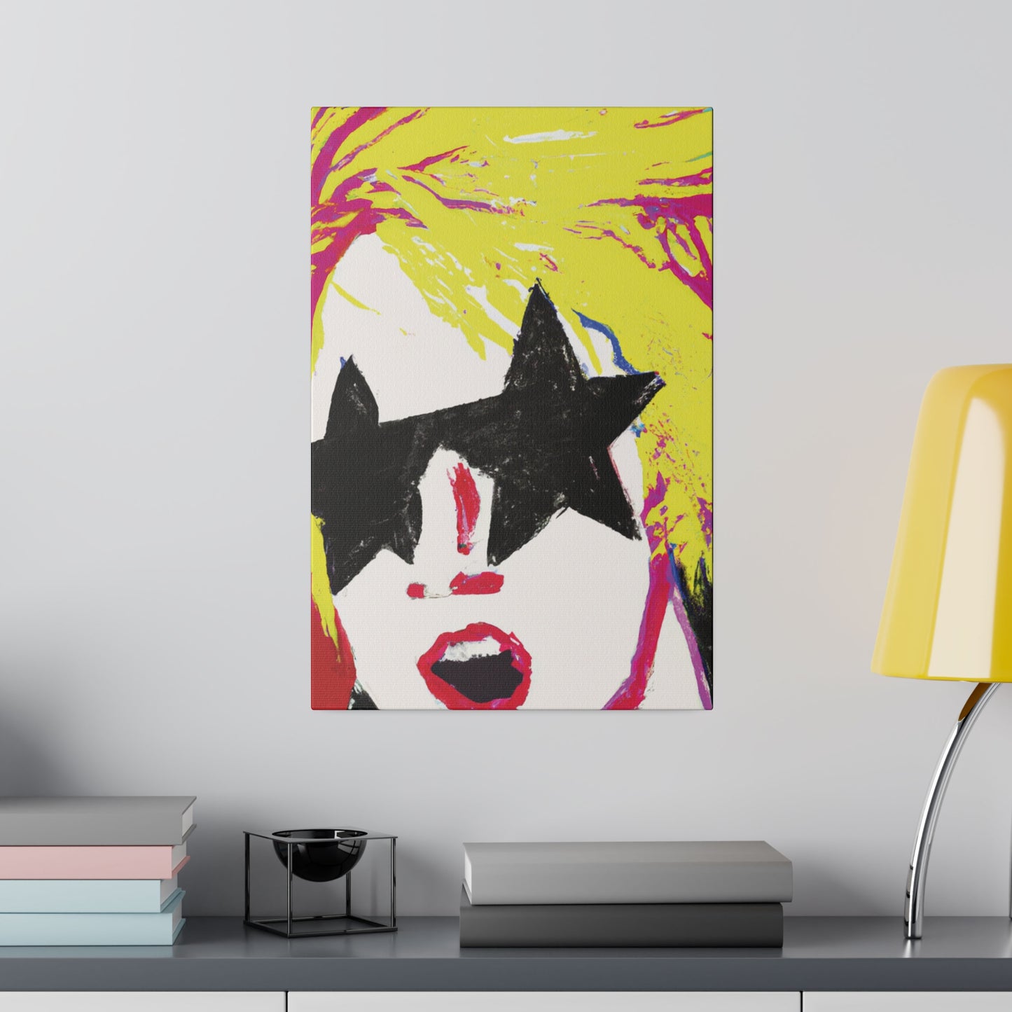 6723Z - Rockstar Painting Print | Face | Abstract | Poster | Home Decor | Wall Art | Music Art | Canvas