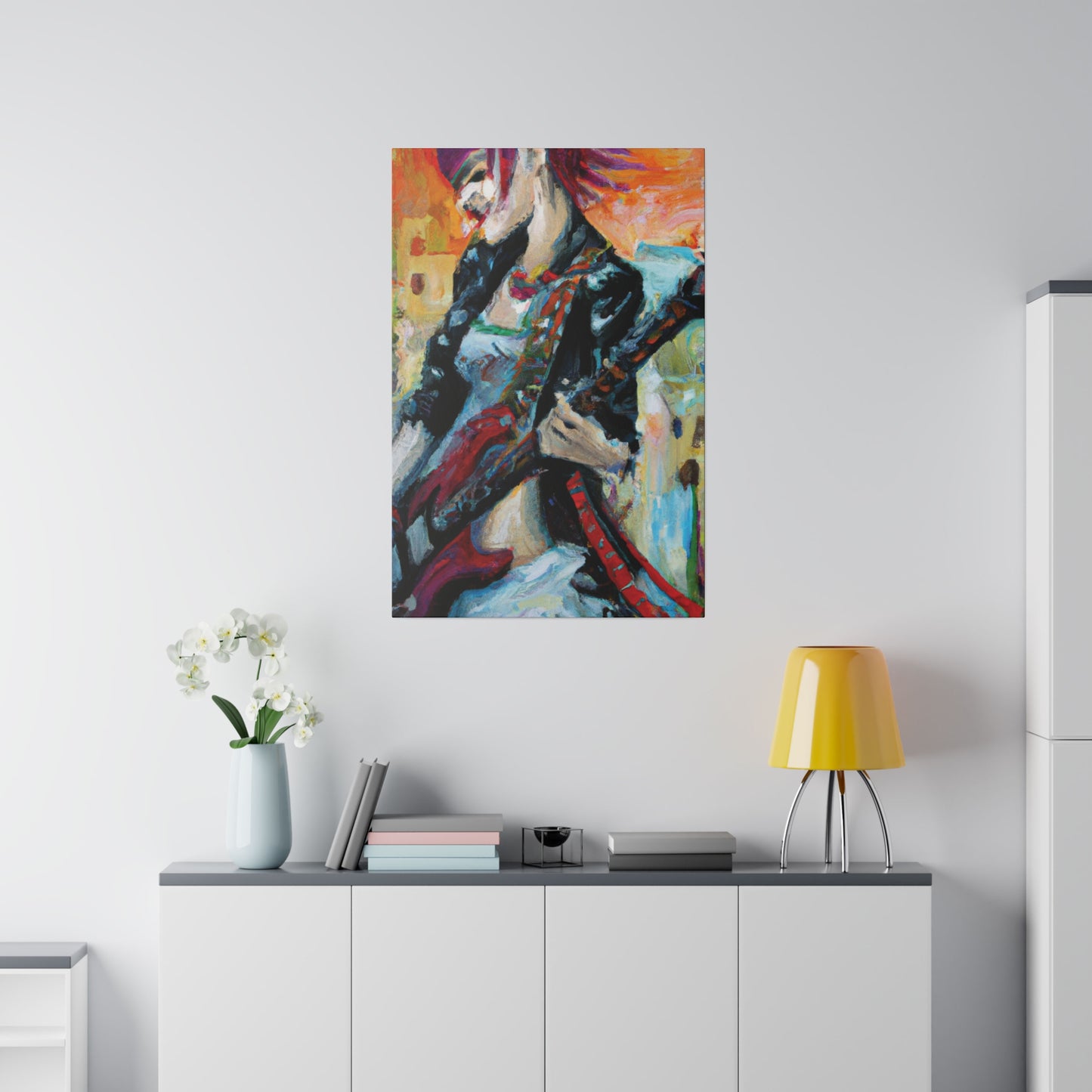 732X - Rockstar Oil Painting Style Print | Poster | Home Decor | Wall Art | Music Art | Canvas