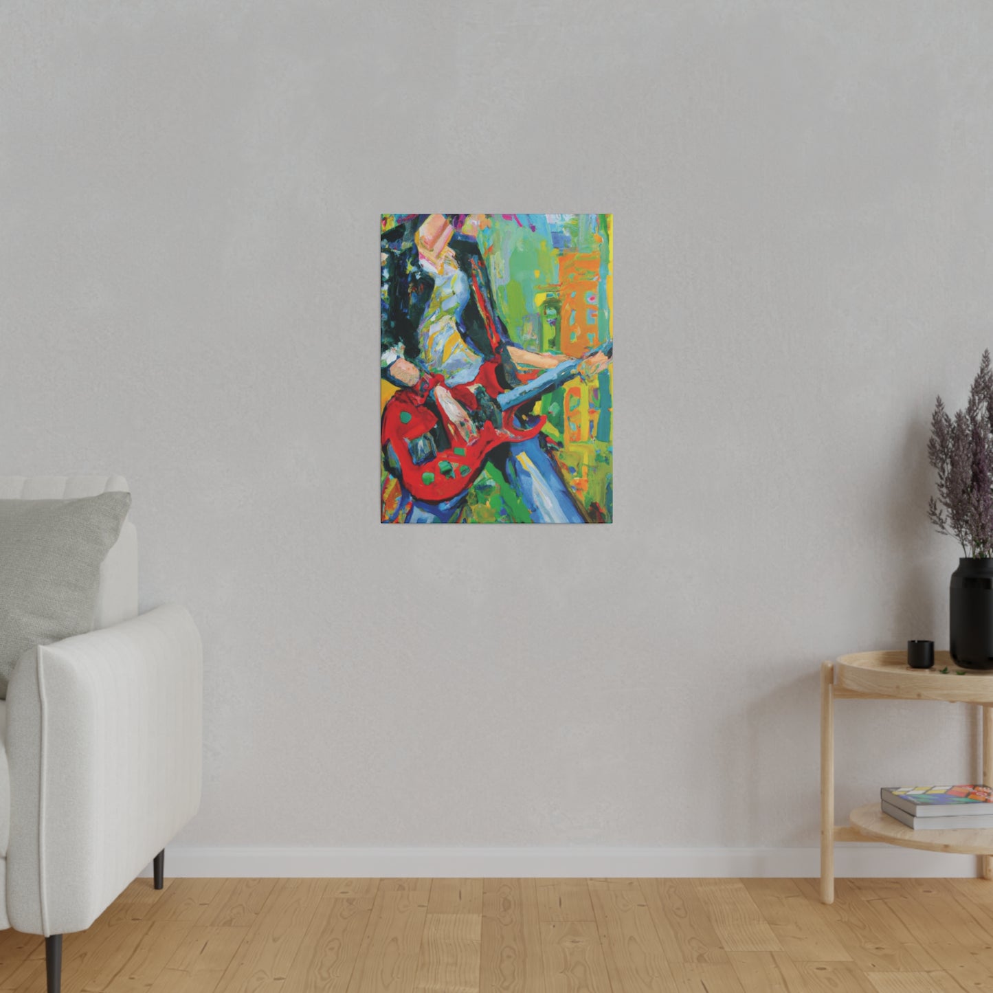 7369K - Rockstar Oil Painting Style Print | Poster | Home Decor | Wall Art | Music Art | Canvas