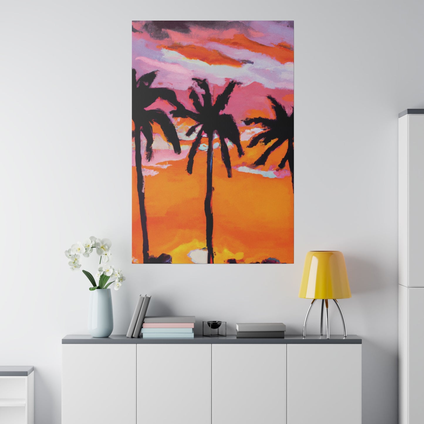 4491U - Miami Beach Sunset Painting Print | Miami | Beach | Sunset | Poster | Home Decor | Wall Art | Canvas