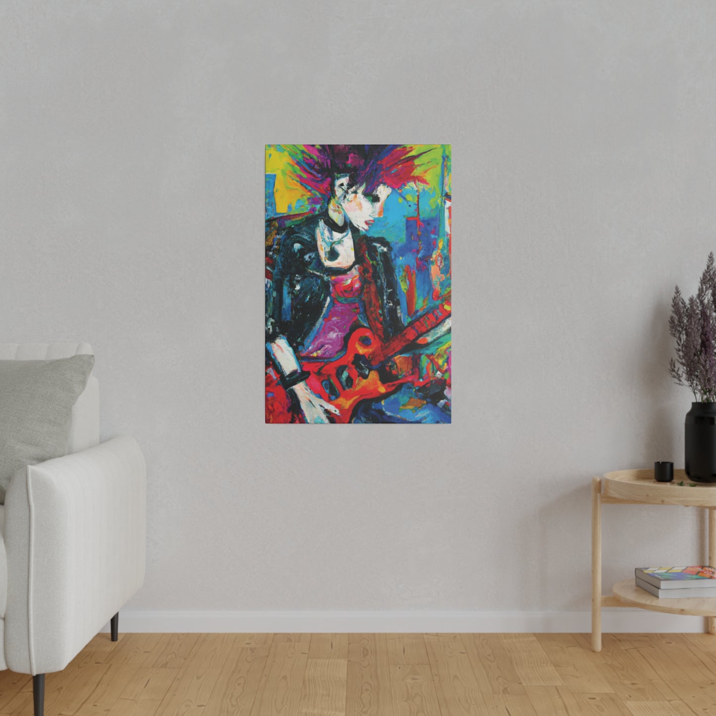 9051F - Rockstar Oil Painting Style Print | Poster | Home Decor | Wall Art | Music Art | Canvas
