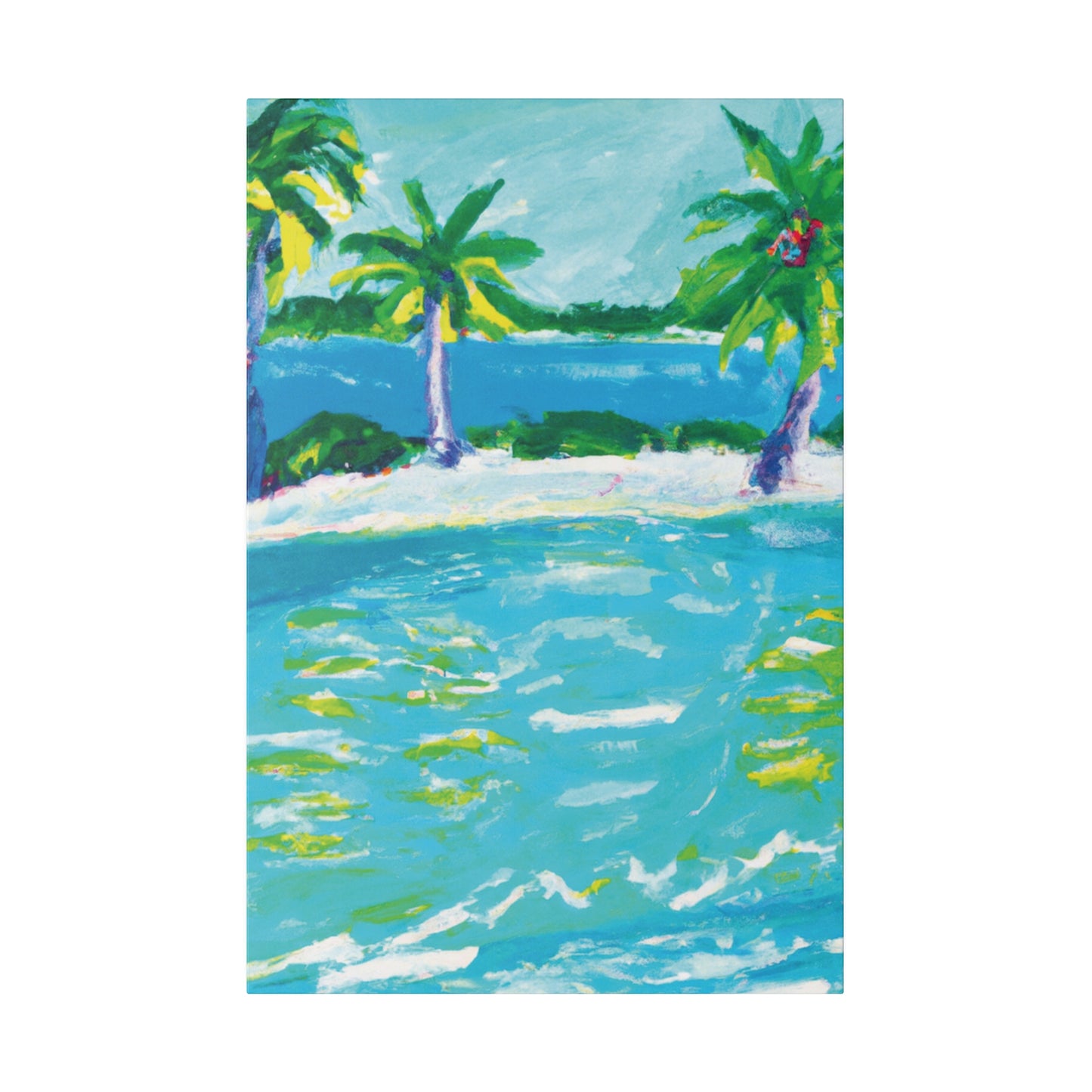 9256K - Bahamas Ocean Painting Print | Bahamas | Ocean | Beach | Poster | Home Decor | Wall Art | Canvas