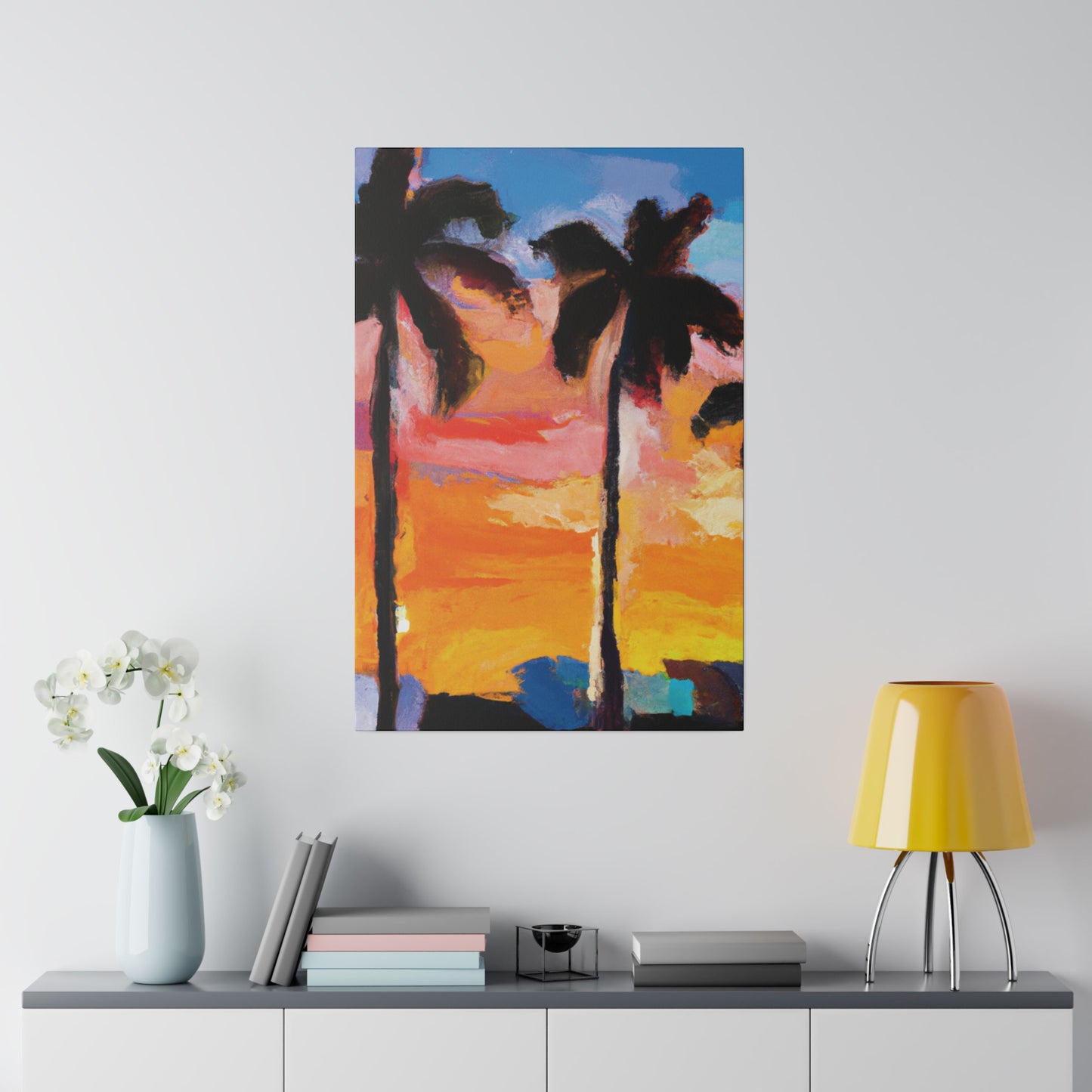 3236E - Miami Beach Sunset Painting Print | Miami | Beach | Sunset | Poster | Home Decor | Wall Art | Canvas