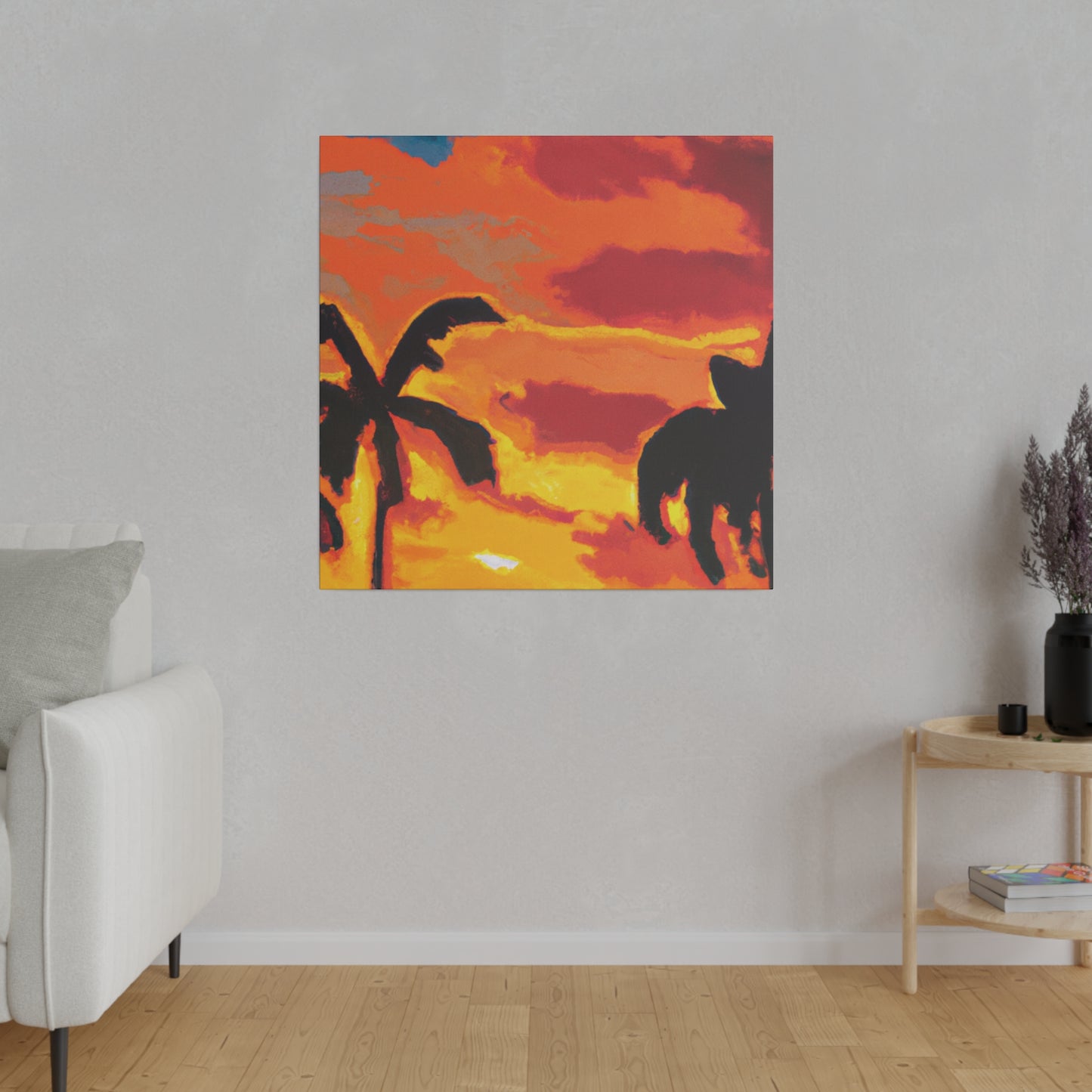 497L - Miami Beach Sunset Painting Print | Miami | Beach | Sunset | Poster | Home Decor | Wall Art | Canvas