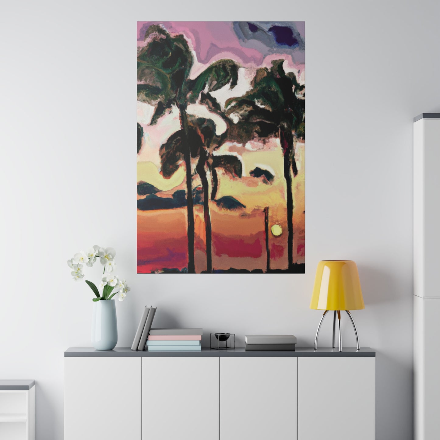 8274F - Miami Beach Sunset Painting Print | Miami | Beach | Sunset | Poster | Home Decor | Wall Art | Canvas