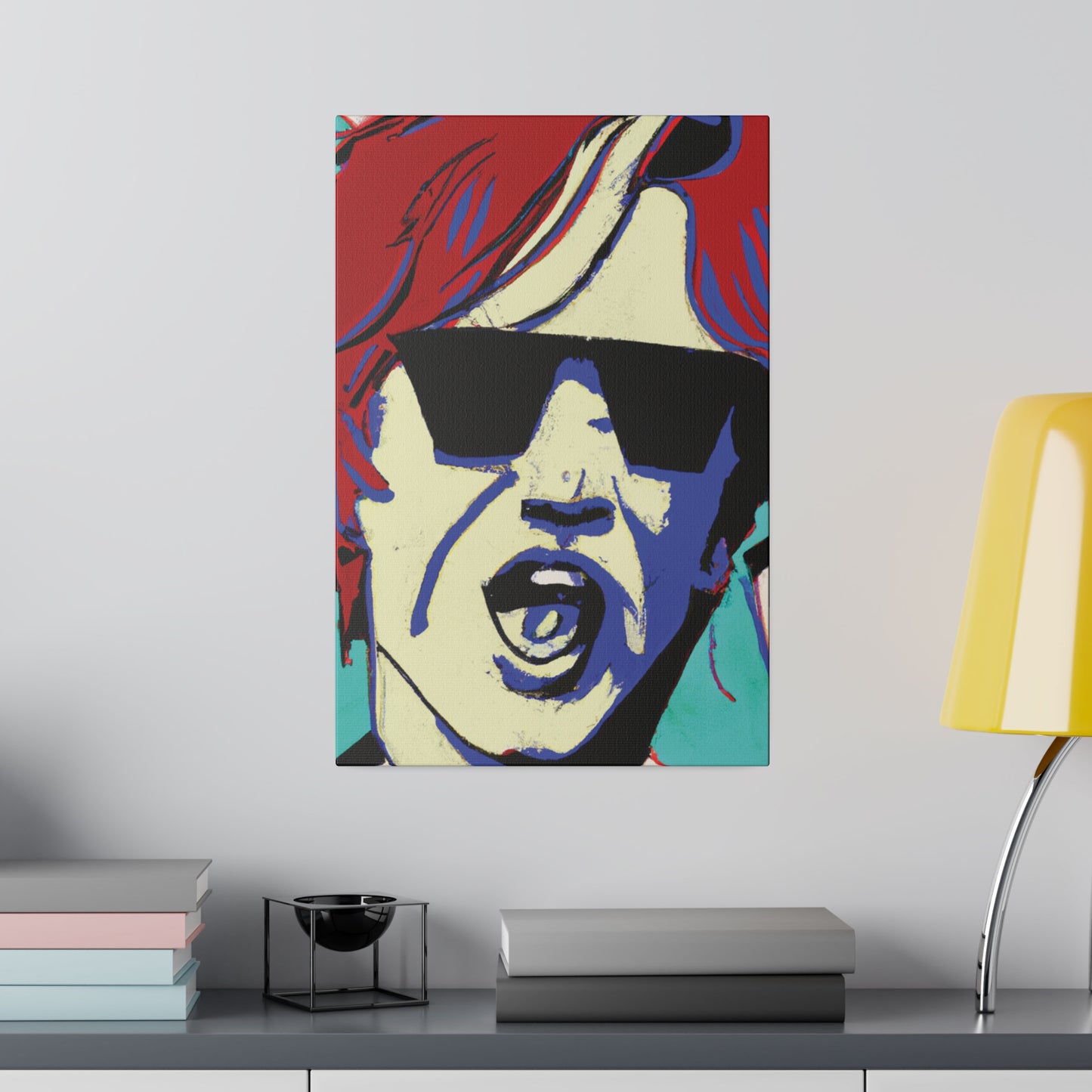 3245Z - Rockstar Painting Print | Face | Abstract | Poster | Home Decor | Wall Art | Music Art | Canvas