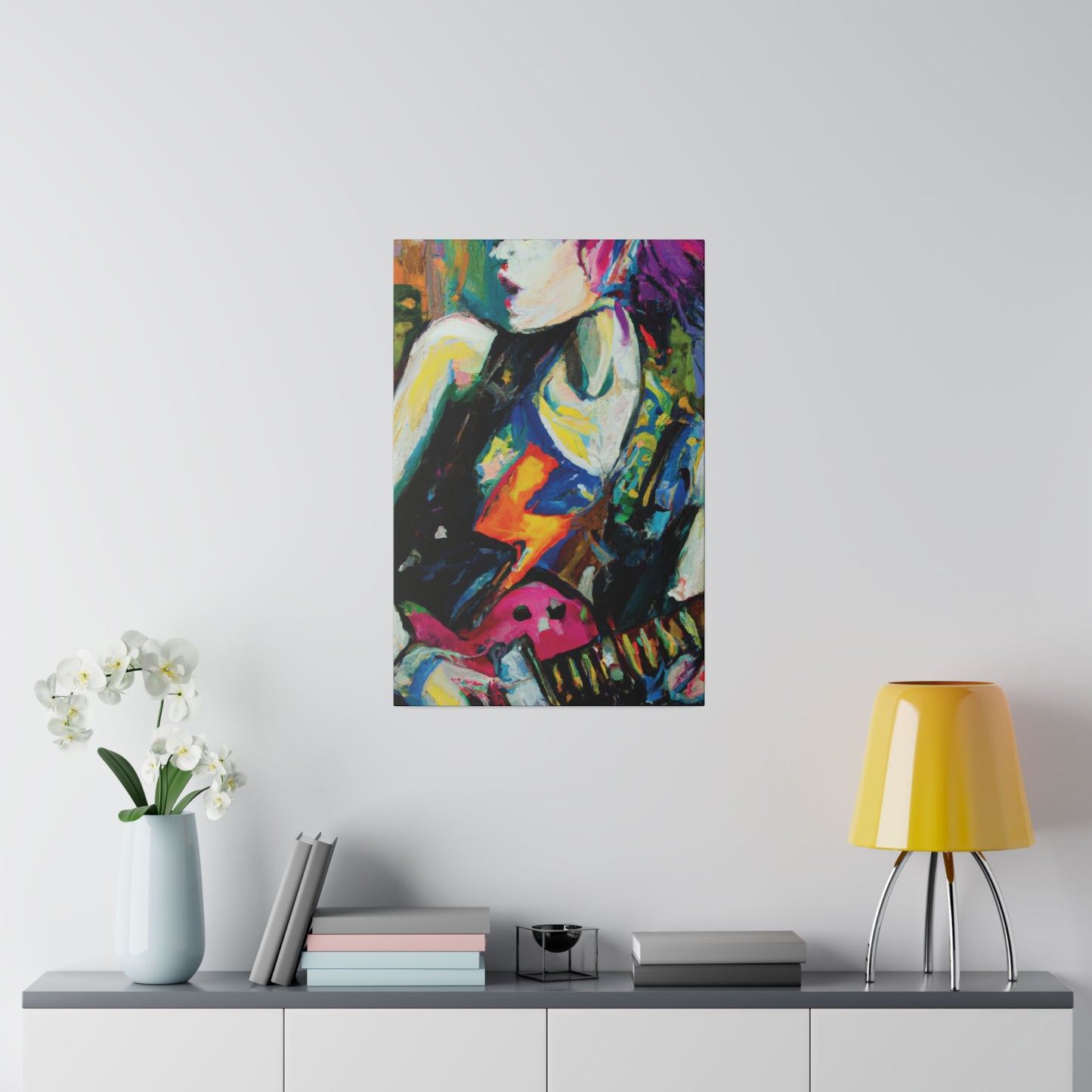 4327X - Rockstar Oil Painting Style Print | Poster | Home Decor | Wall Art | Music Art | Canvas