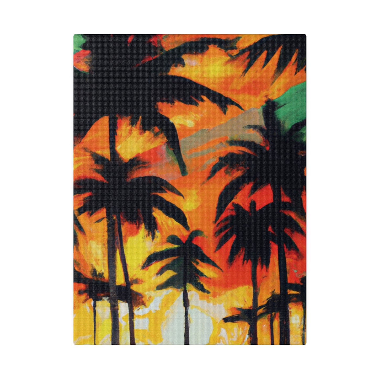 4567E - Miami Beach Sunset Painting Print | Miami | Beach | Sunset | Poster | Home Decor | Wall Art | Canvas