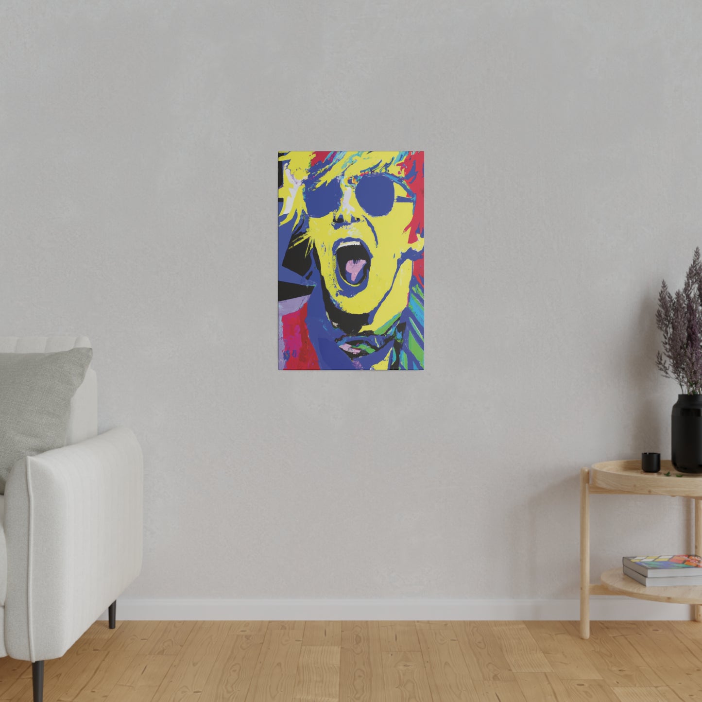 7451T - Rockstar Painting Print | Face | Abstract | Poster | Home Decor | Wall Art | Music Art | Canvas