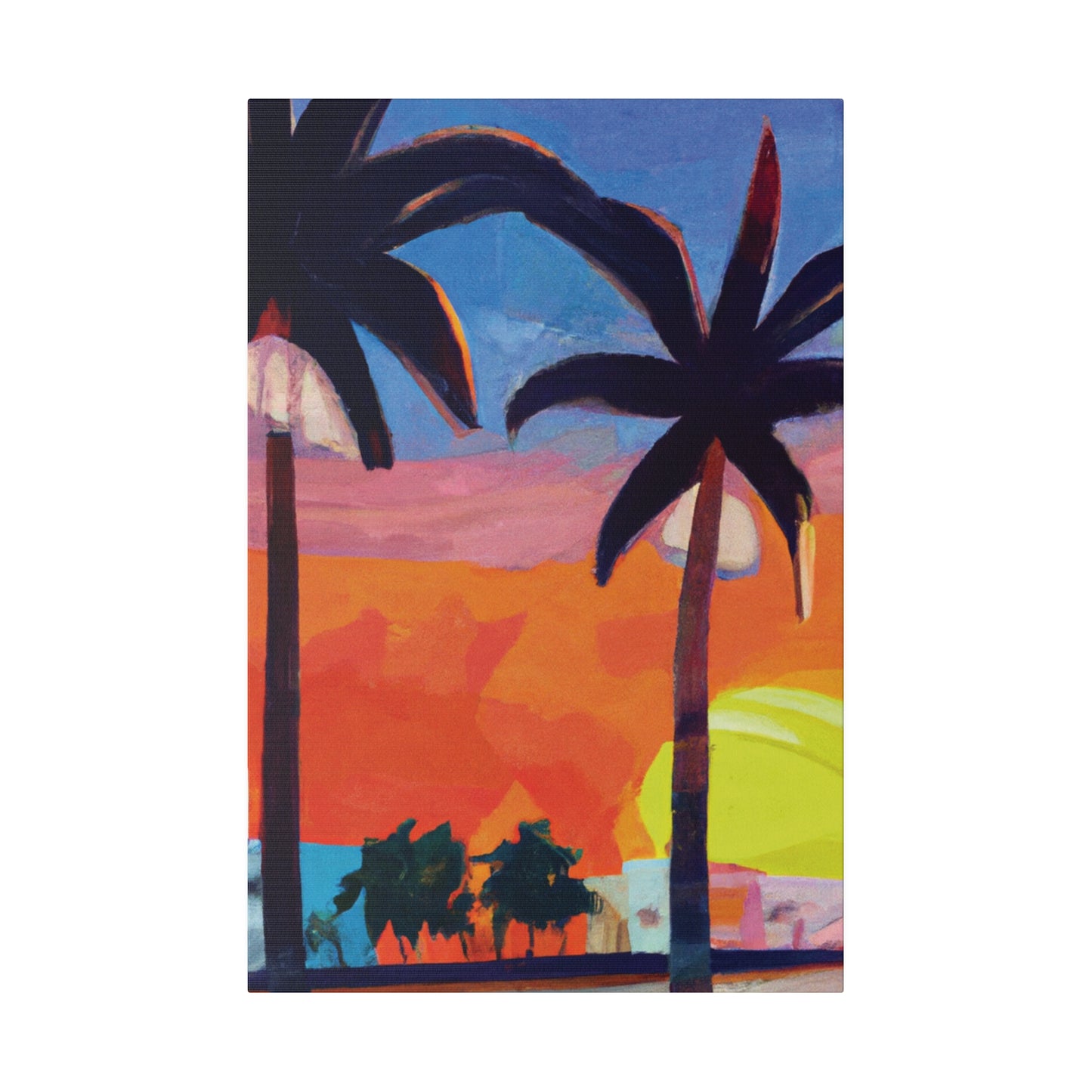 7368X - Miami Beach Sunset Painting Print | Miami | Beach | Sunset | Poster | Home Decor | Wall Art | Canvas