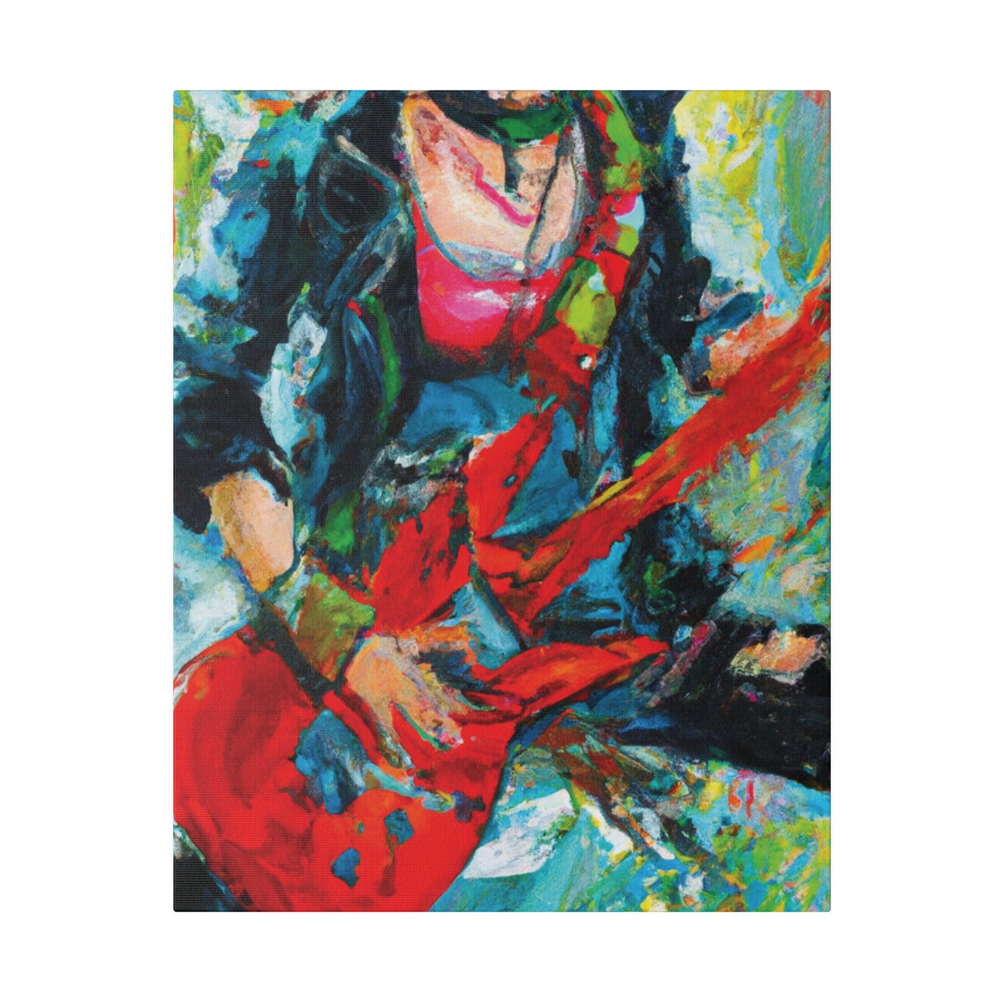 7746Y - Rockstar Oil Painting Style Print | Poster | Home Decor | Wall Art | Music Art | Canvas