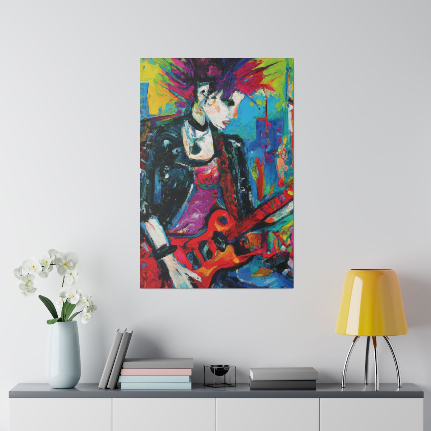 9051F - Rockstar Oil Painting Style Print | Poster | Home Decor | Wall Art | Music Art | Canvas