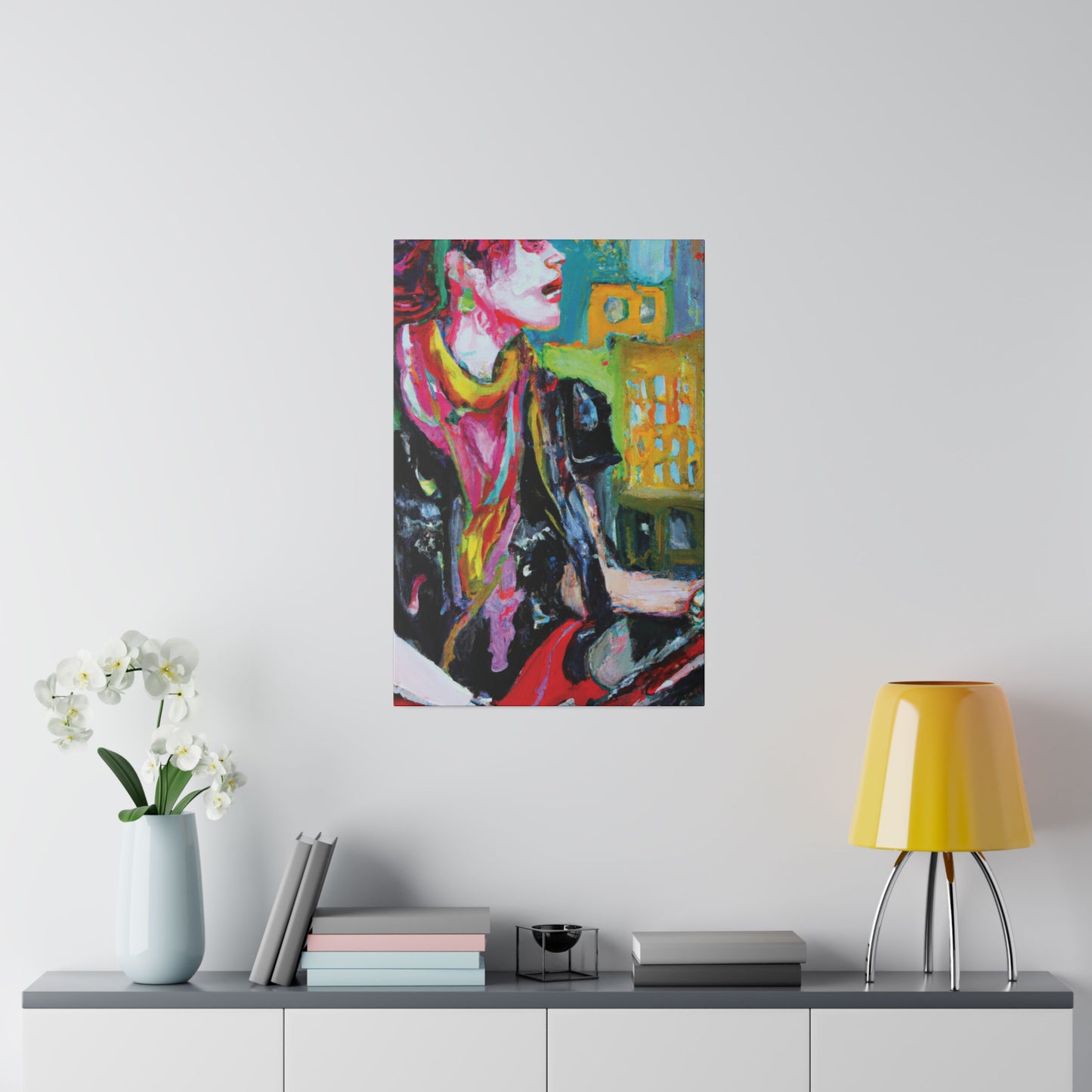 9896T - Rockstar Oil Painting Style Print | Poster | Home Decor | Wall Art | Music Art | Canvas