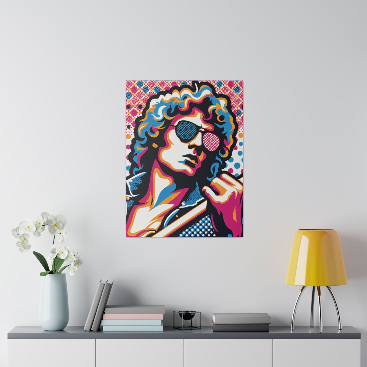 3572X - Rockstar Painting Print | Face | Abstract | Poster | Home Decor | Wall Art | Music Art | Canvas