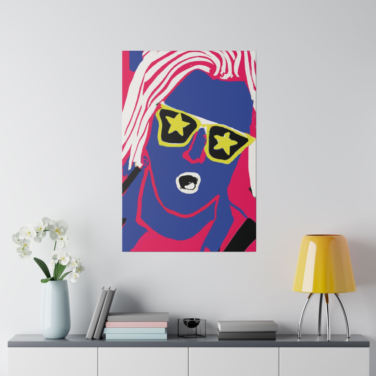 2409U - Rockstar Painting Print | Face | Abstract | Poster | Home Decor | Wall Art | Music Art | Canvas