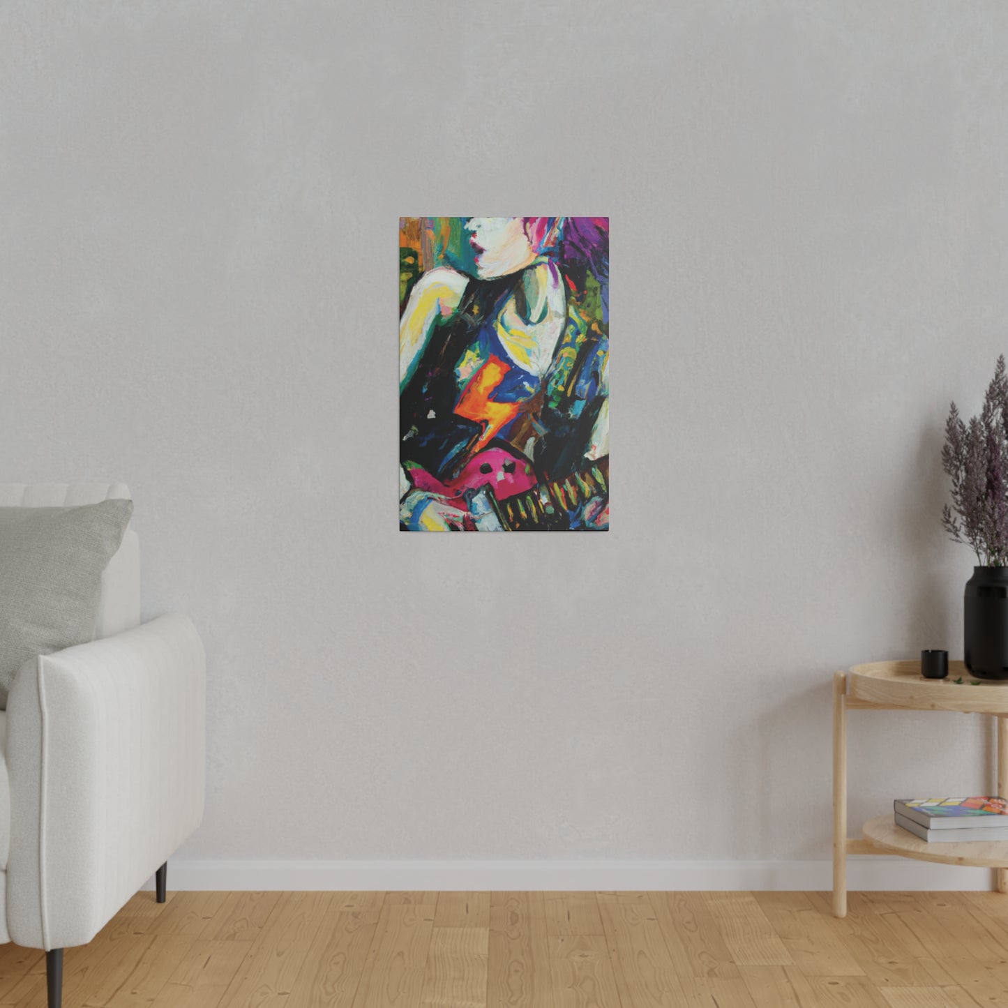 4327X - Rockstar Oil Painting Style Print | Poster | Home Decor | Wall Art | Music Art | Canvas