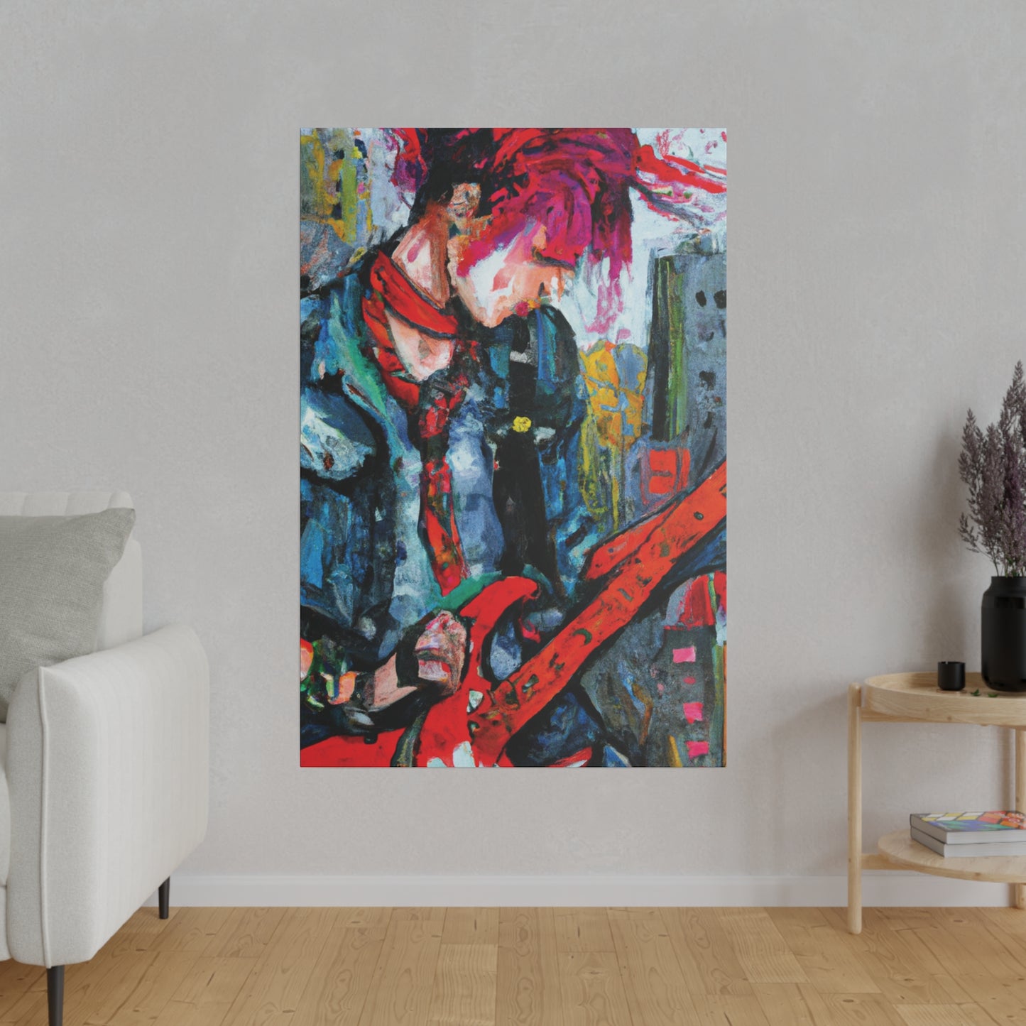 4972T - Rockstar Oil Painting Style Print | Poster | Home Decor | Wall Art | Music Art | Canvas