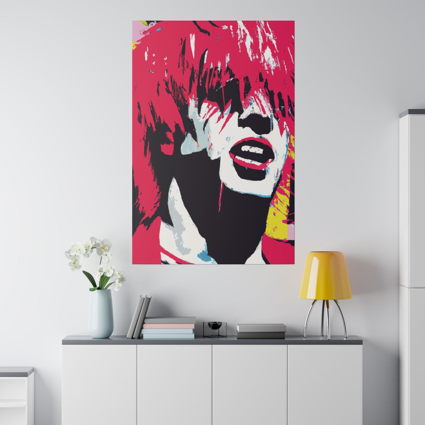 8269P - Rockstar Painting Print | Face | Abstract | Poster | Home Decor | Wall Art | Music Art | Canvas