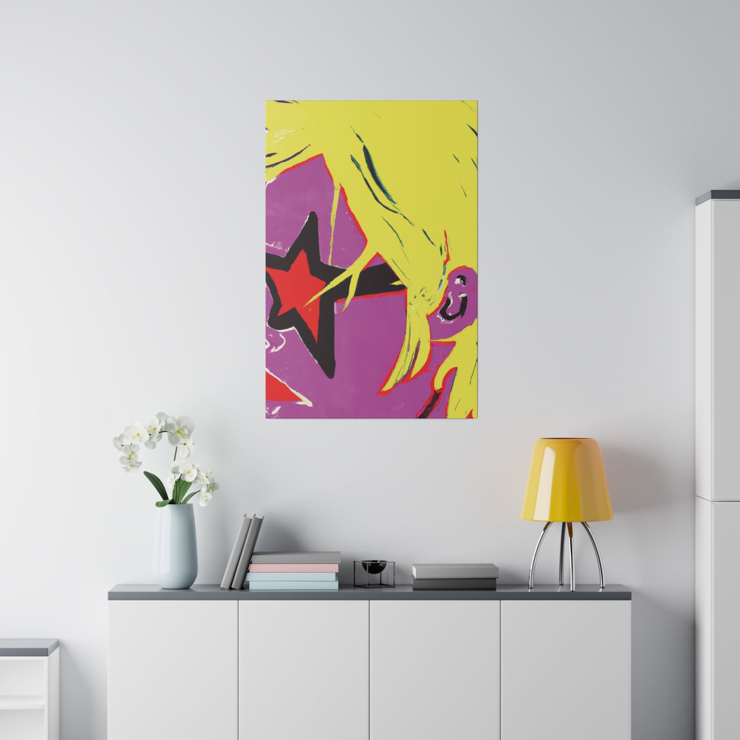 938K - Rockstar Painting Print | Face | Abstract | Poster | Home Decor | Wall Art | Music Art | Canvas