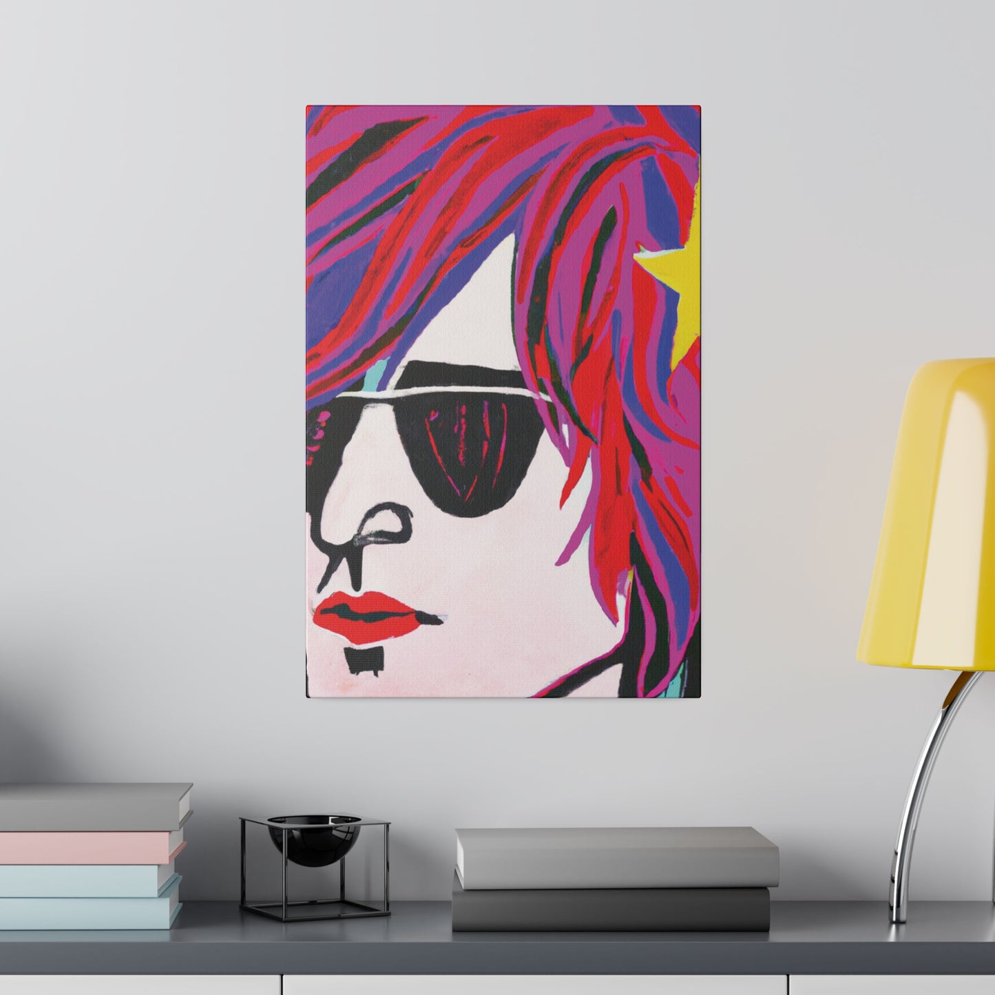 3293X - Rockstar Painting Print | Face | Abstract | Poster | Home Decor | Wall Art | Music Art | Canvas