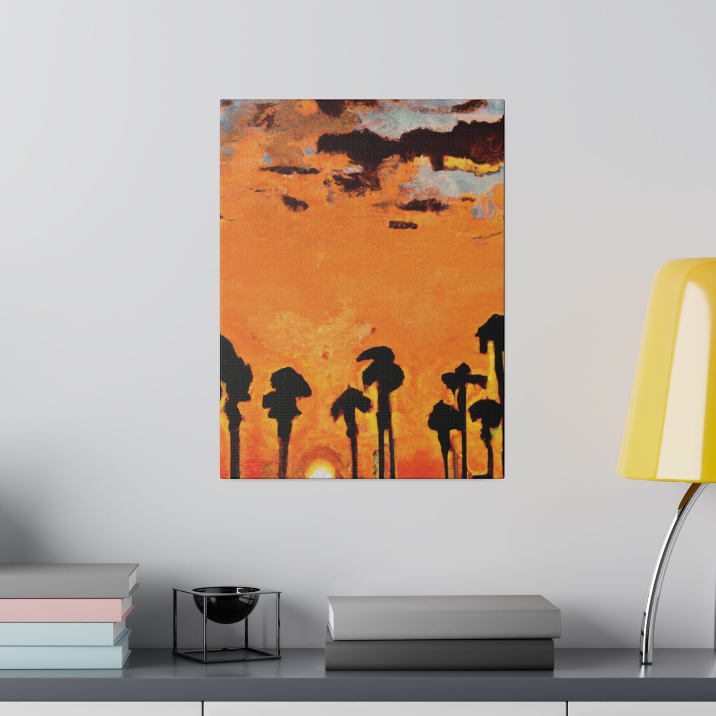 3231S - Miami Beach Sunset Painting Print | Miami | Beach | Sunset | Poster | Home Decor | Wall Art | Canvas