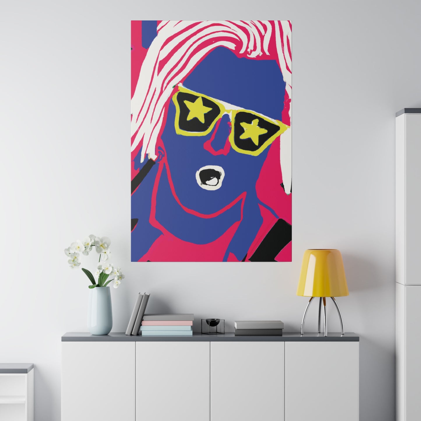 2409U - Rockstar Painting Print | Face | Abstract | Poster | Home Decor | Wall Art | Music Art | Canvas