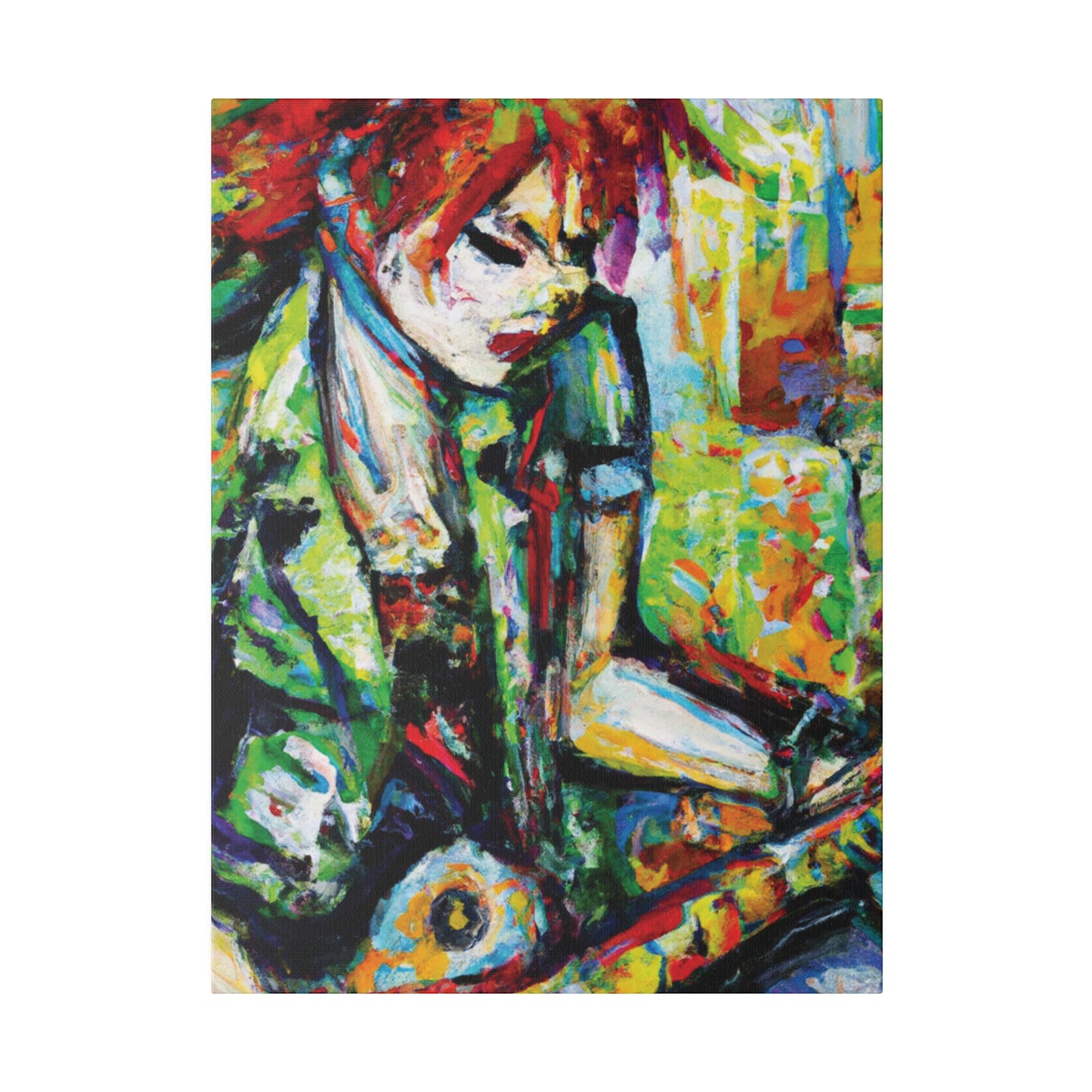 2204G - Rockstar Oil Painting Style Print | Poster | Home Decor | Wall Art | Music Art | Canvas