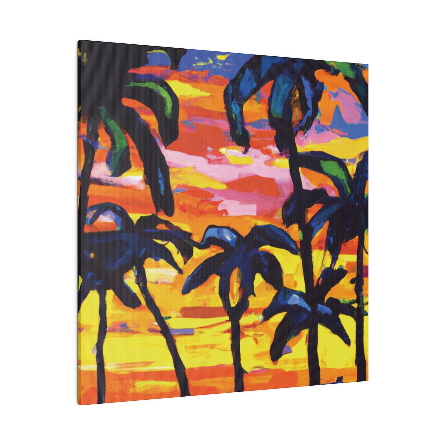 9087W - Miami Beach Sunset Painting Print | Miami | Beach | Sunset | Poster | Home Decor | Wall Art | Canvas