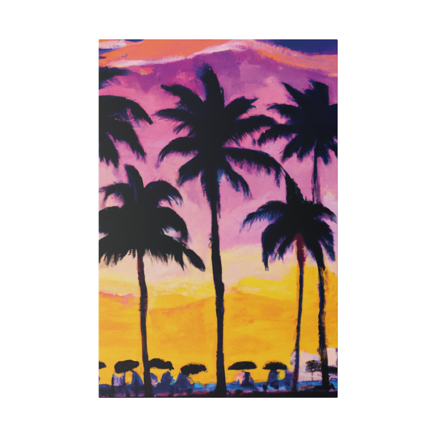 4102I - Miami Beach Sunset Painting Print | Miami | Beach | Sunset | Poster | Home Decor | Wall Art | Canvas