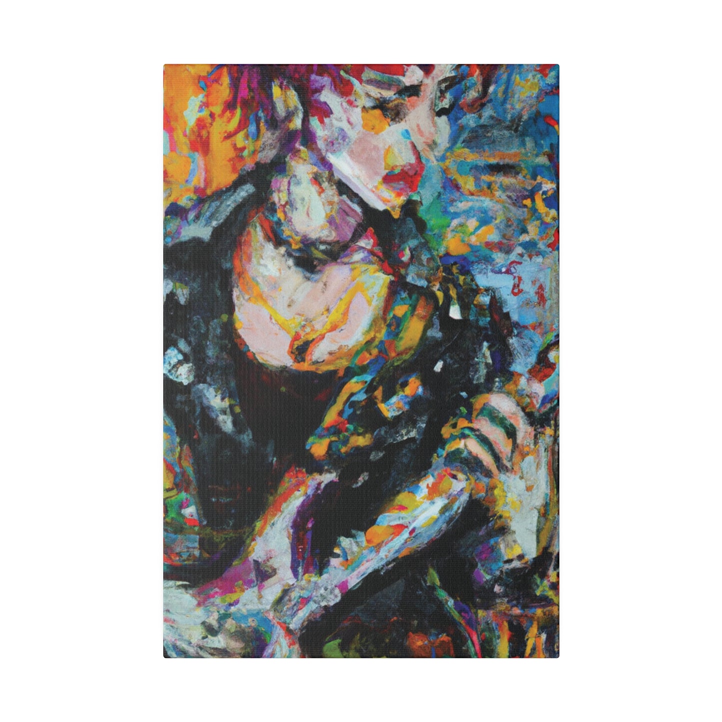 2106T - Rockstar Oil Painting Style Print | Poster | Home Decor | Wall Art | Music Art | Canvas