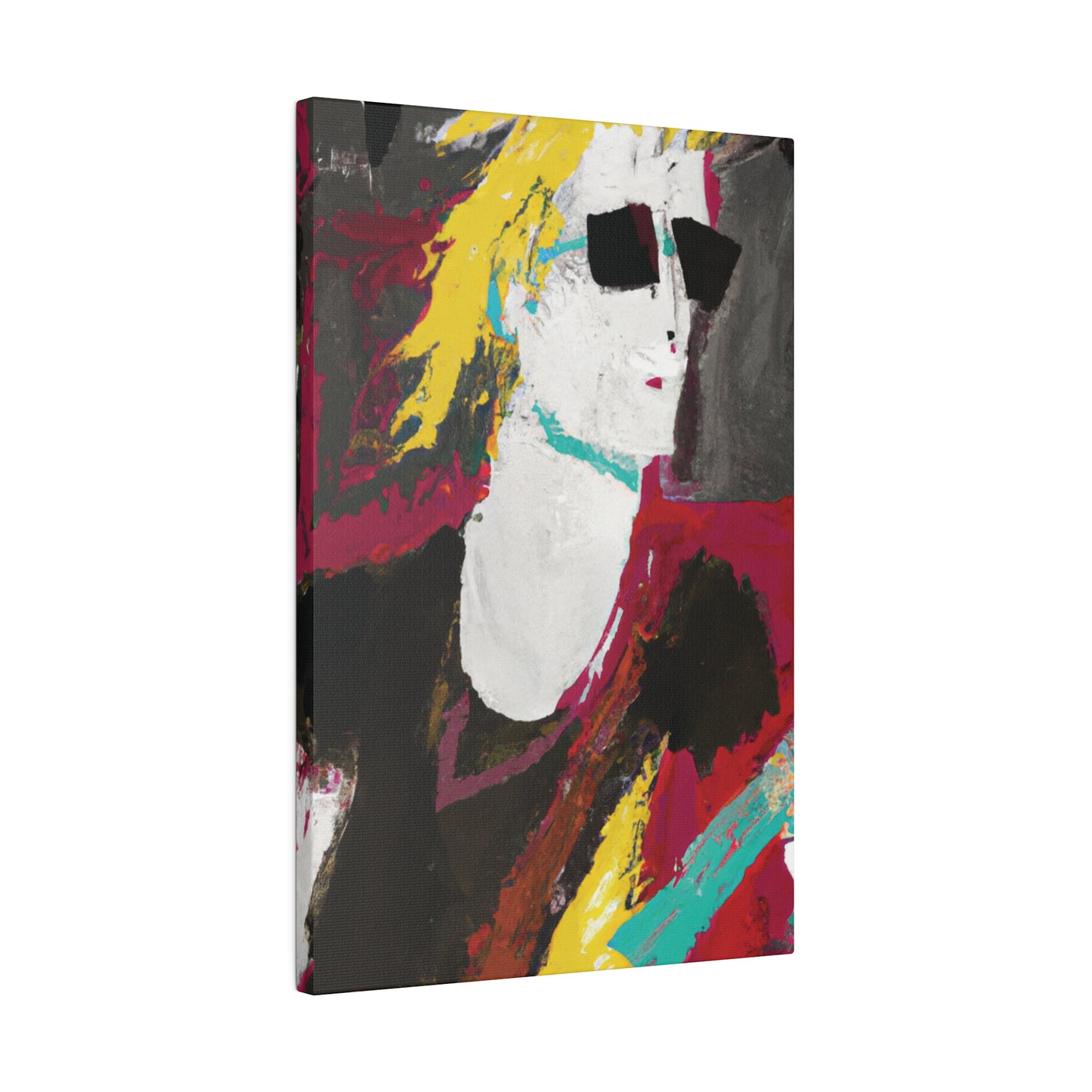 9346S - Rockstar Painting Print | Face | Abstract | Poster | Home Decor | Wall Art | Music Art | Canvas