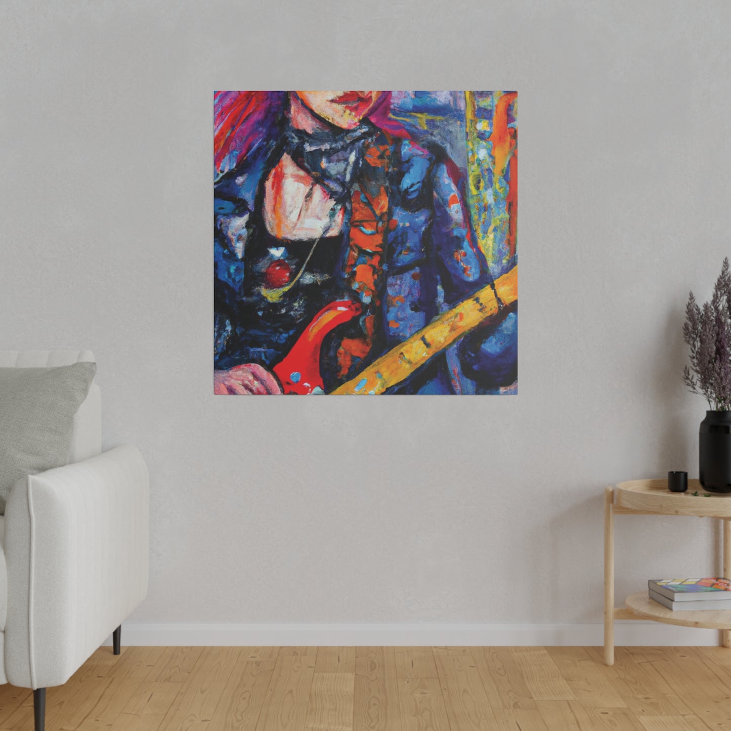 9231K - Rockstar Oil Painting Style Print | Poster | Home Decor | Wall Art | Music Art | Canvas