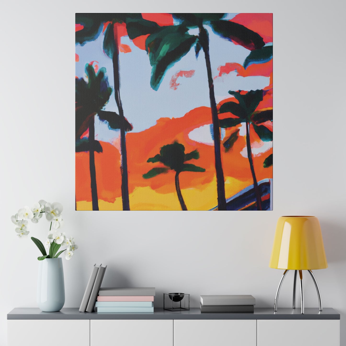 2741Q - Miami Beach Sunset Painting Print | Miami | Beach | Sunset | Poster | Home Decor | Wall Art | Canvas