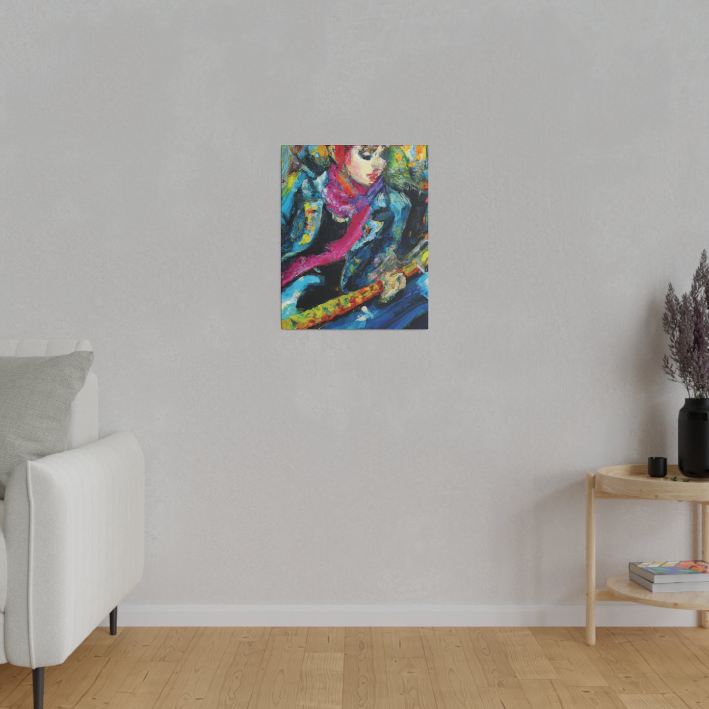 9823X - Rockstar Oil Painting Style Print | Poster | Home Decor | Wall Art | Music Art | Canvas