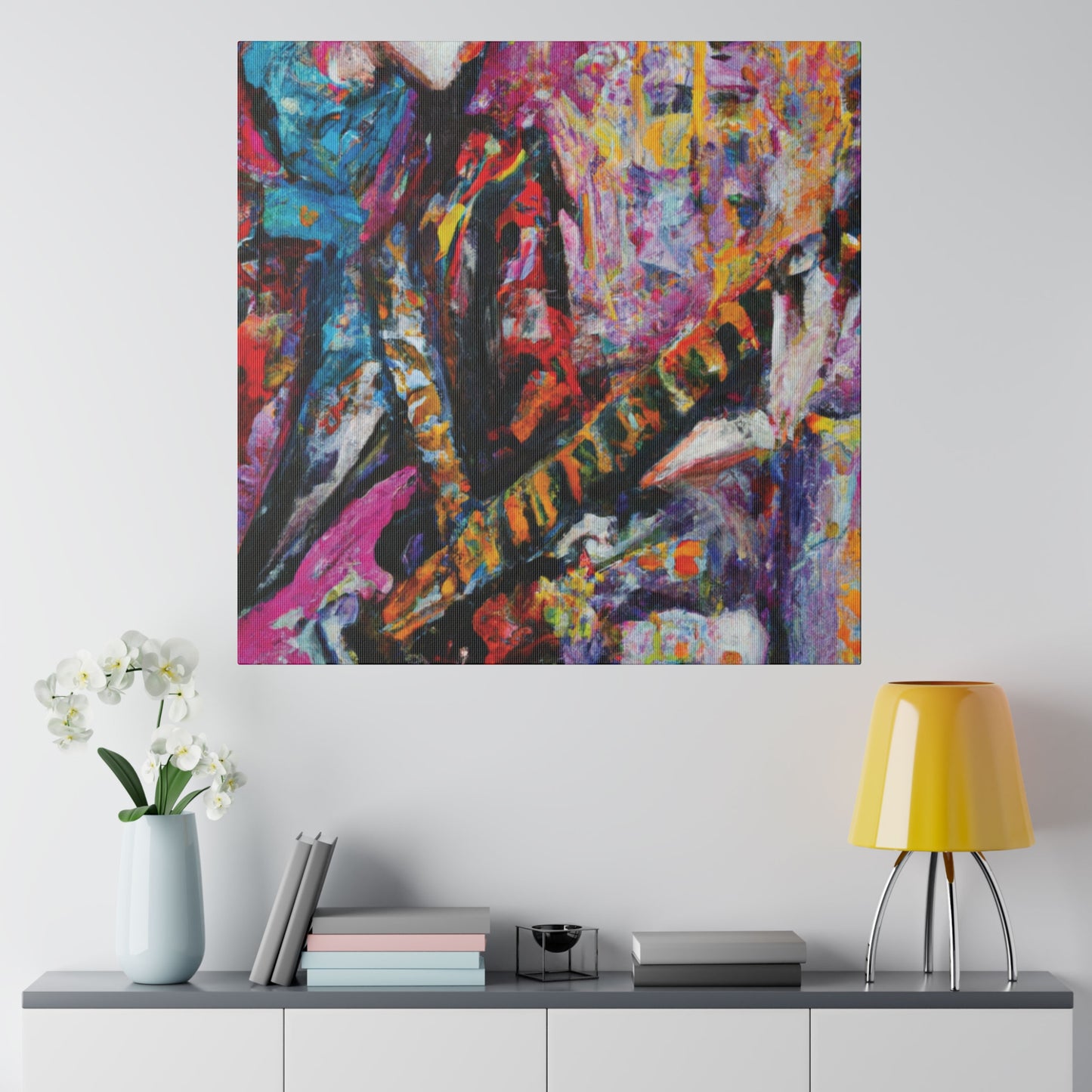 7772X - Rockstar Oil Painting Style Print | Poster | Home Decor | Wall Art | Music Art | Canvas