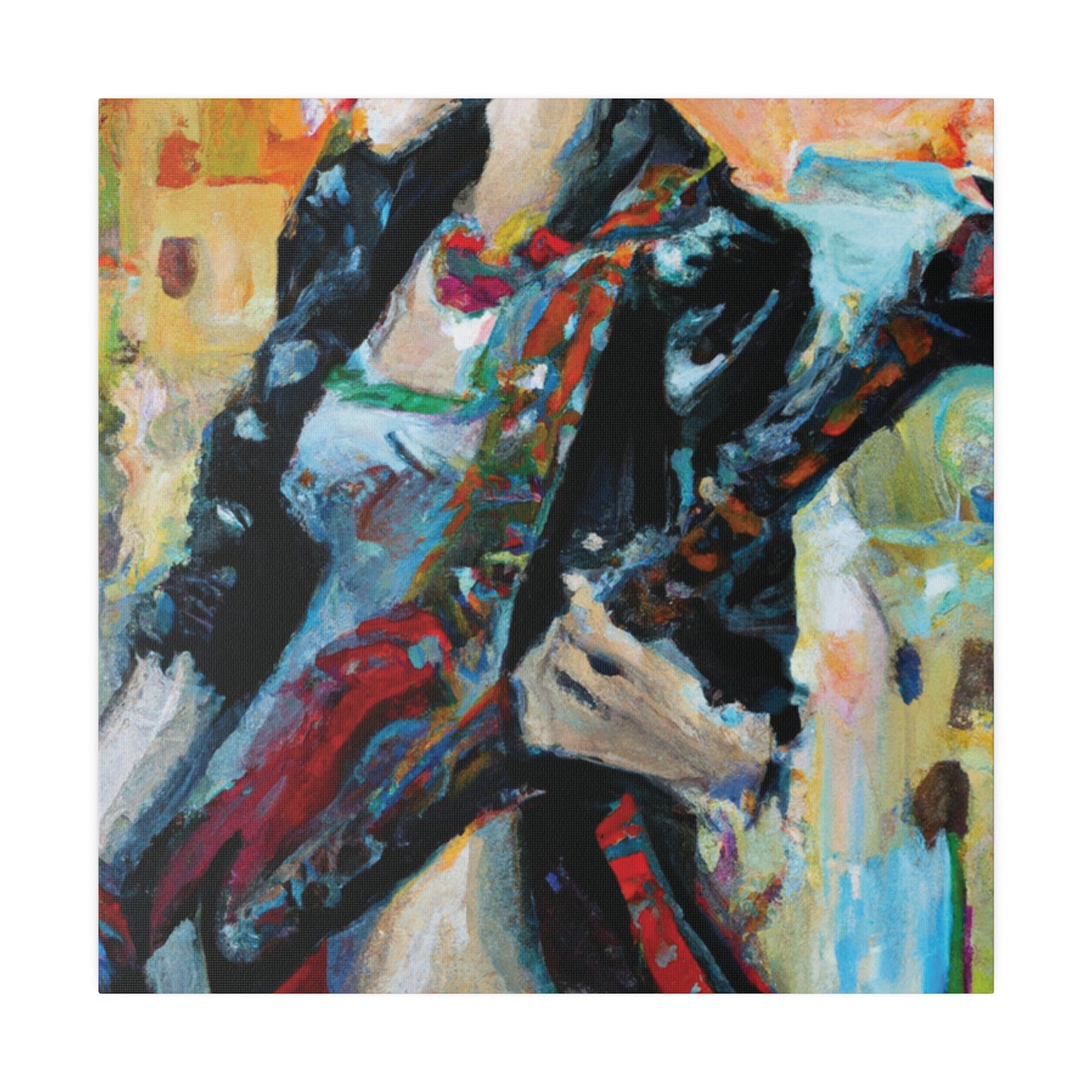732X - Rockstar Oil Painting Style Print | Poster | Home Decor | Wall Art | Music Art | Canvas