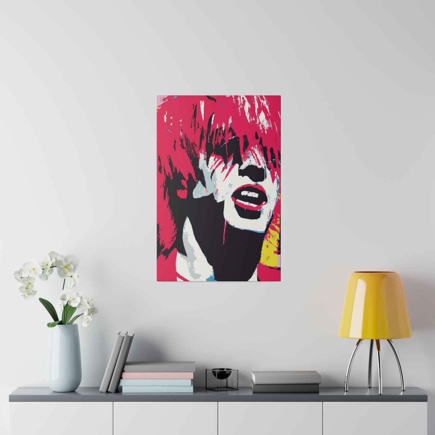 8269P - Rockstar Painting Print | Face | Abstract | Poster | Home Decor | Wall Art | Music Art | Canvas