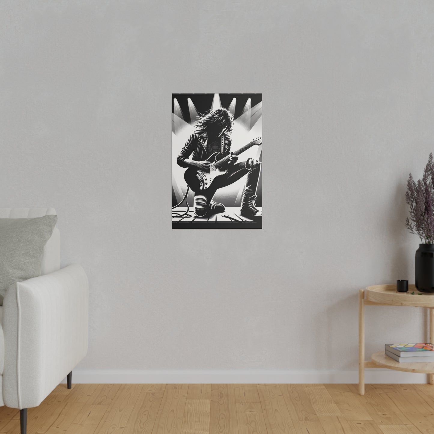 6789K - music art work, rockstar gifts, musician gift ideas, guitar art work, guitar artwork, guitar wall art canvas, playing guitar, decor