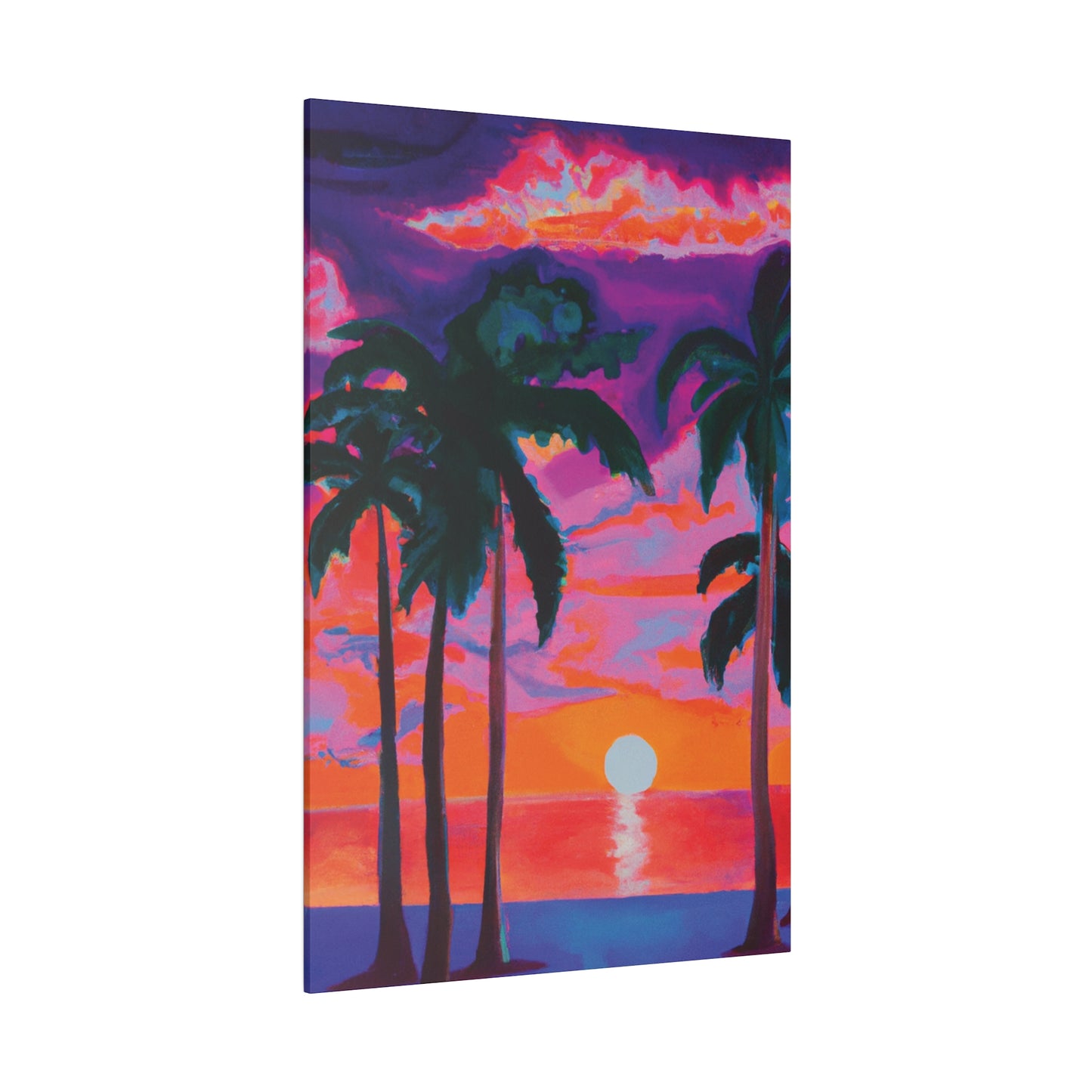 2189Z - Miami Beach Sunset Painting Print | Miami | Beach | Sunset | Poster | Home Decor | Wall Art | Canvas