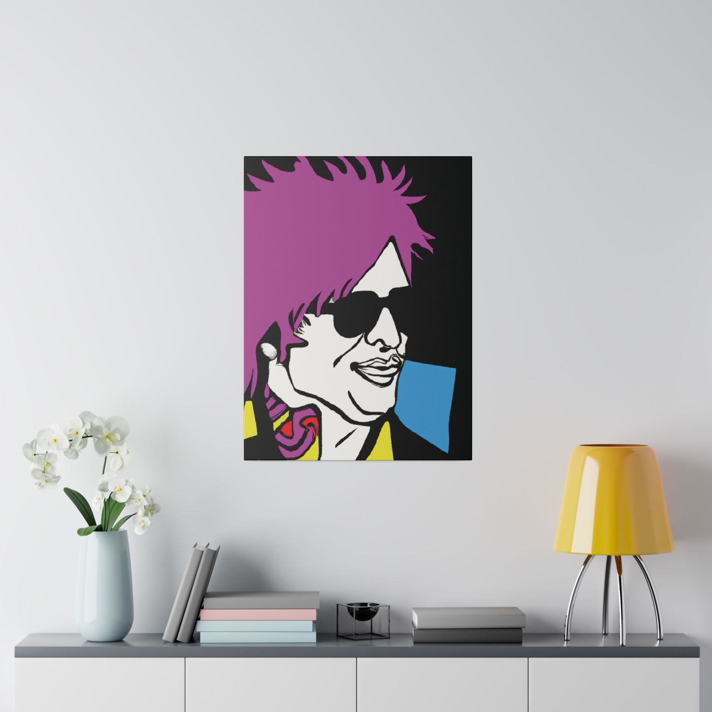 5182H - Rockstar Painting Print | Face | Abstract | Poster | Home Decor | Wall Art | Music Art | Canvas