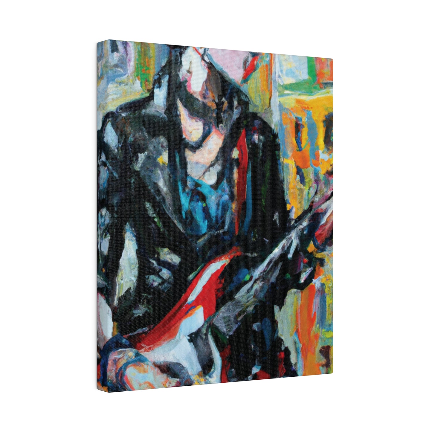 9646Q - Rockstar Oil Painting Style Print | Poster | Home Decor | Wall Art | Music Art | Canvas