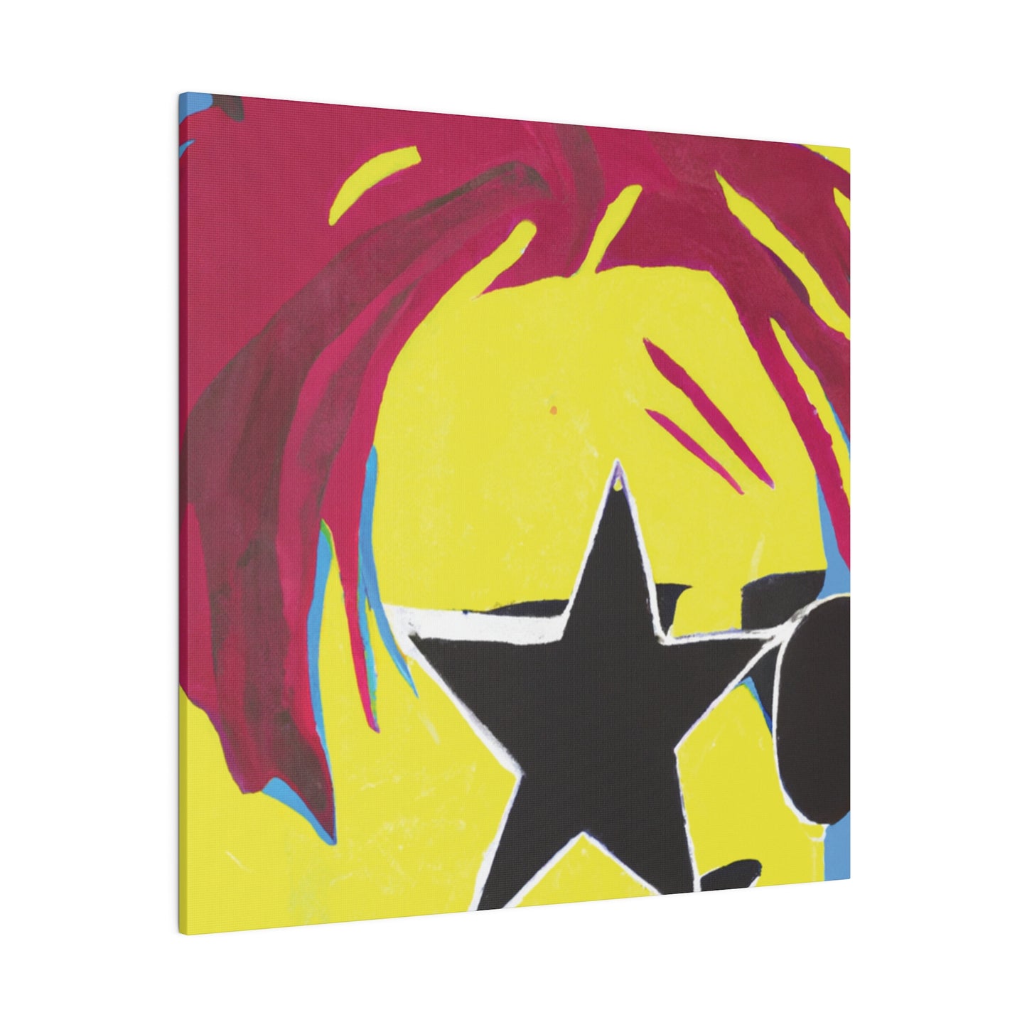 5063P - Rockstar Painting Print | Face | Abstract | Poster | Home Decor | Wall Art | Music Art | Canvas