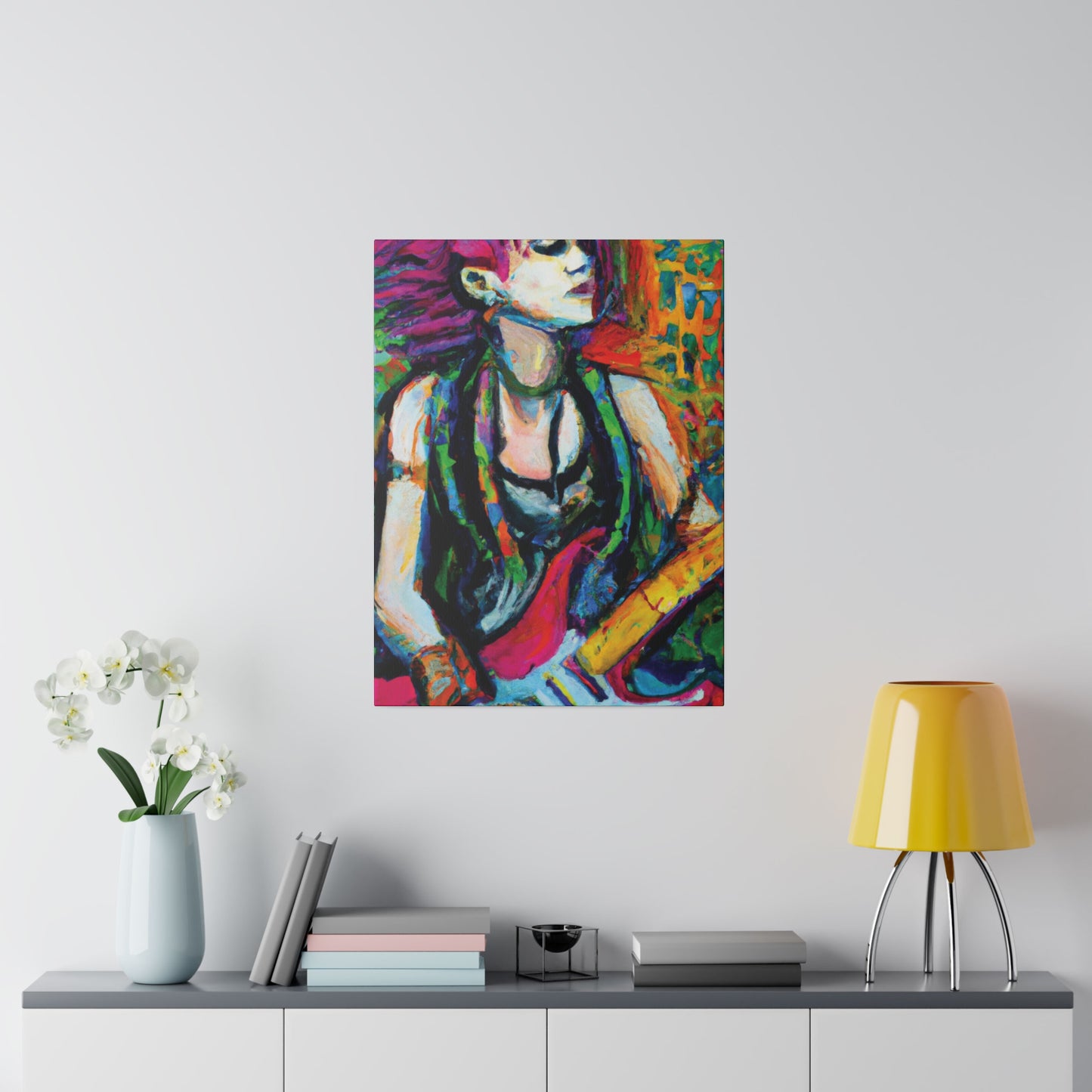 9572N - Rockstar Oil Painting Style Print | Poster | Home Decor | Wall Art | Music Art | Canvas