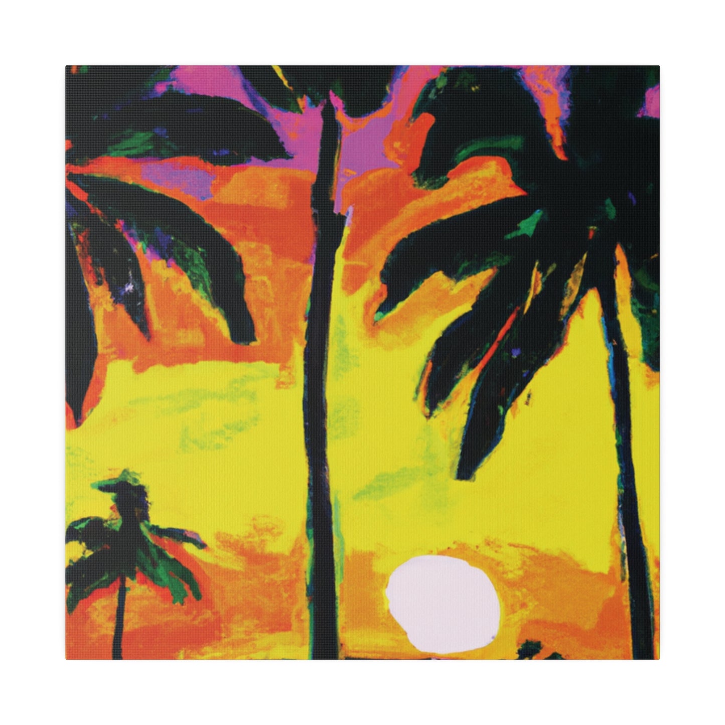 5285D - Miami Beach Sunset Painting Print | Miami | Beach | Sunset | Poster | Home Decor | Wall Art | Canvas