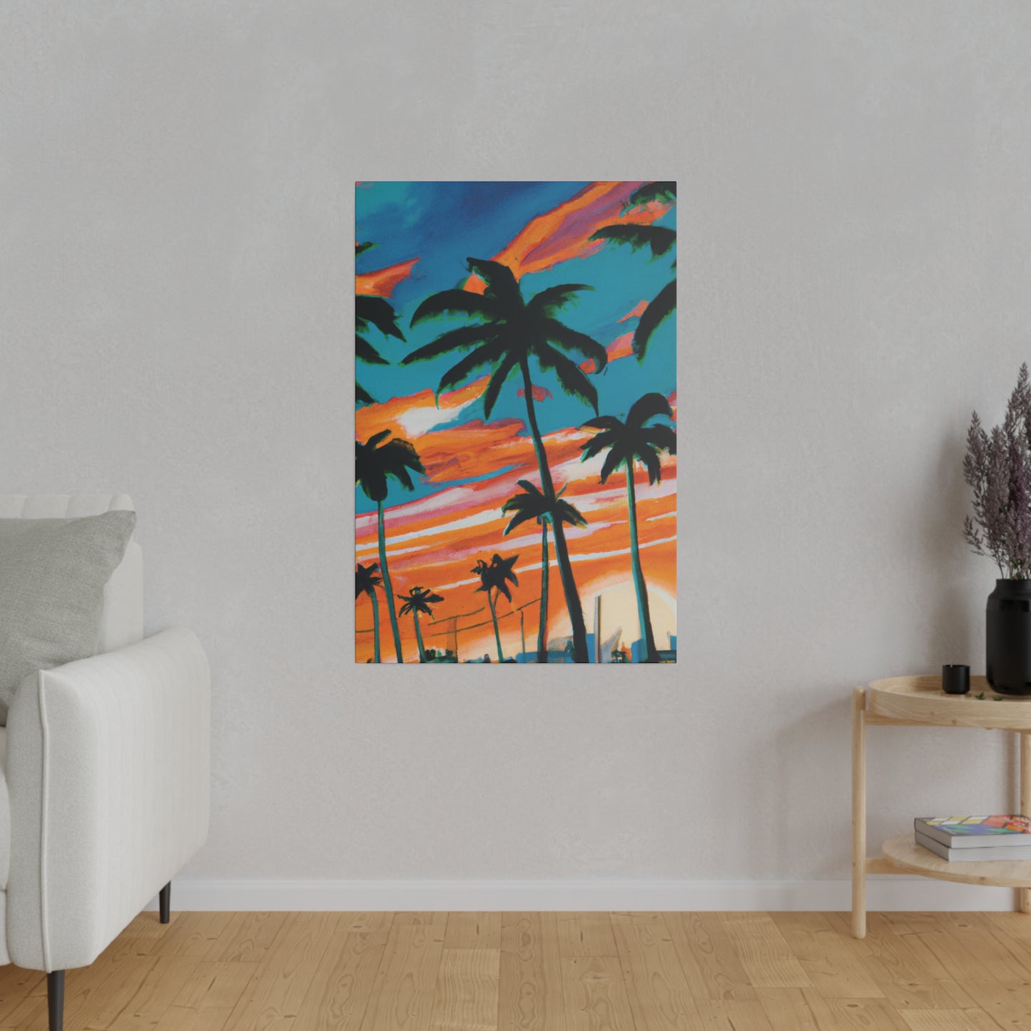 4895G - Miami Beach Sunset Painting Print | Miami | Beach | Sunset | Poster | Home Decor | Wall Art | Canvas