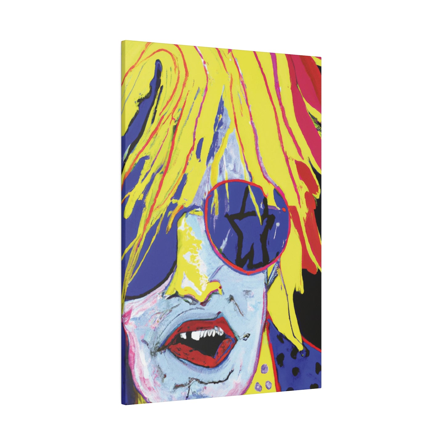 8742G - Rockstar Painting Print | Face | Abstract | Poster | Home Decor | Wall Art | Music Art | Canvas