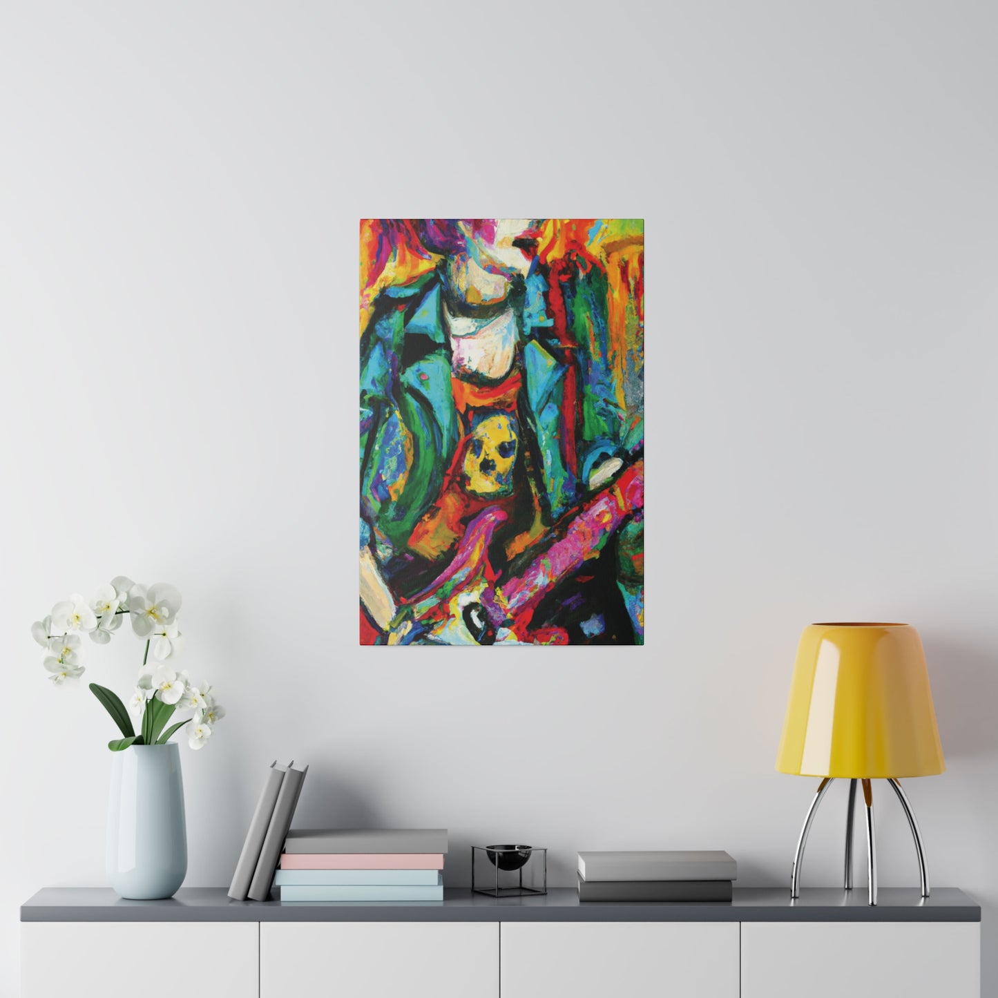 3118K - Rockstar Oil Painting Style Print | Poster | Home Decor | Wall Art | Music Art | Canvas