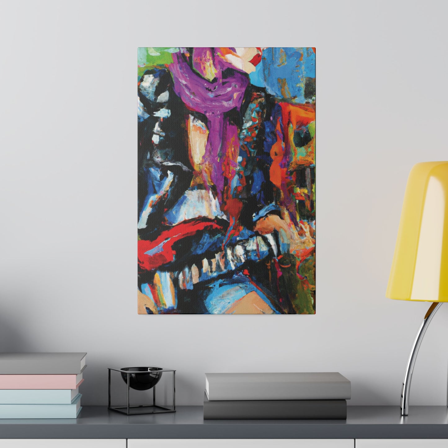 6696F - Rockstar Oil Painting Style Print | Poster | Home Decor | Wall Art | Music Art | Canvas