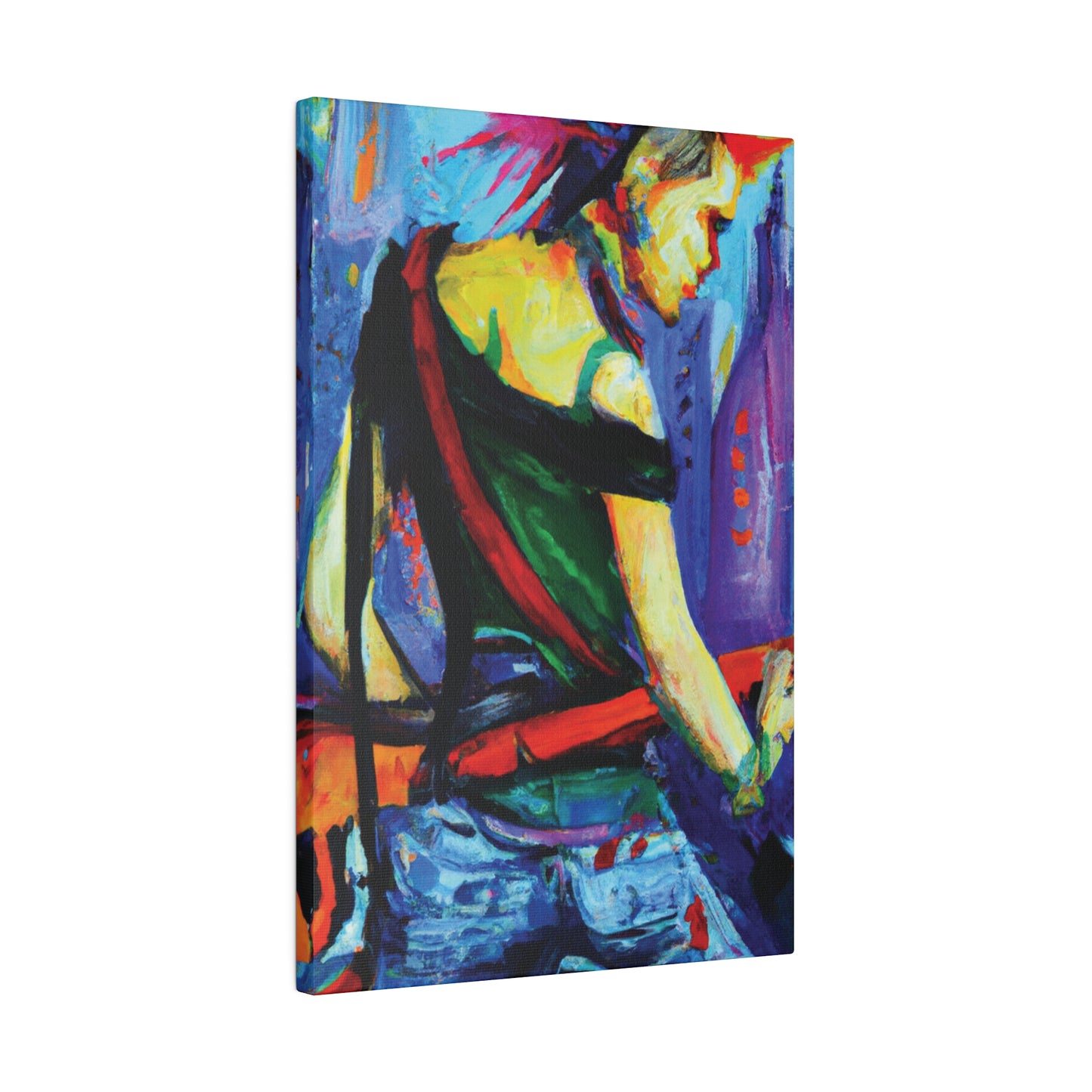 3143Z - Rockstar Oil Painting Style Print | Poster | Home Decor | Wall Art | Music Art | Canvas